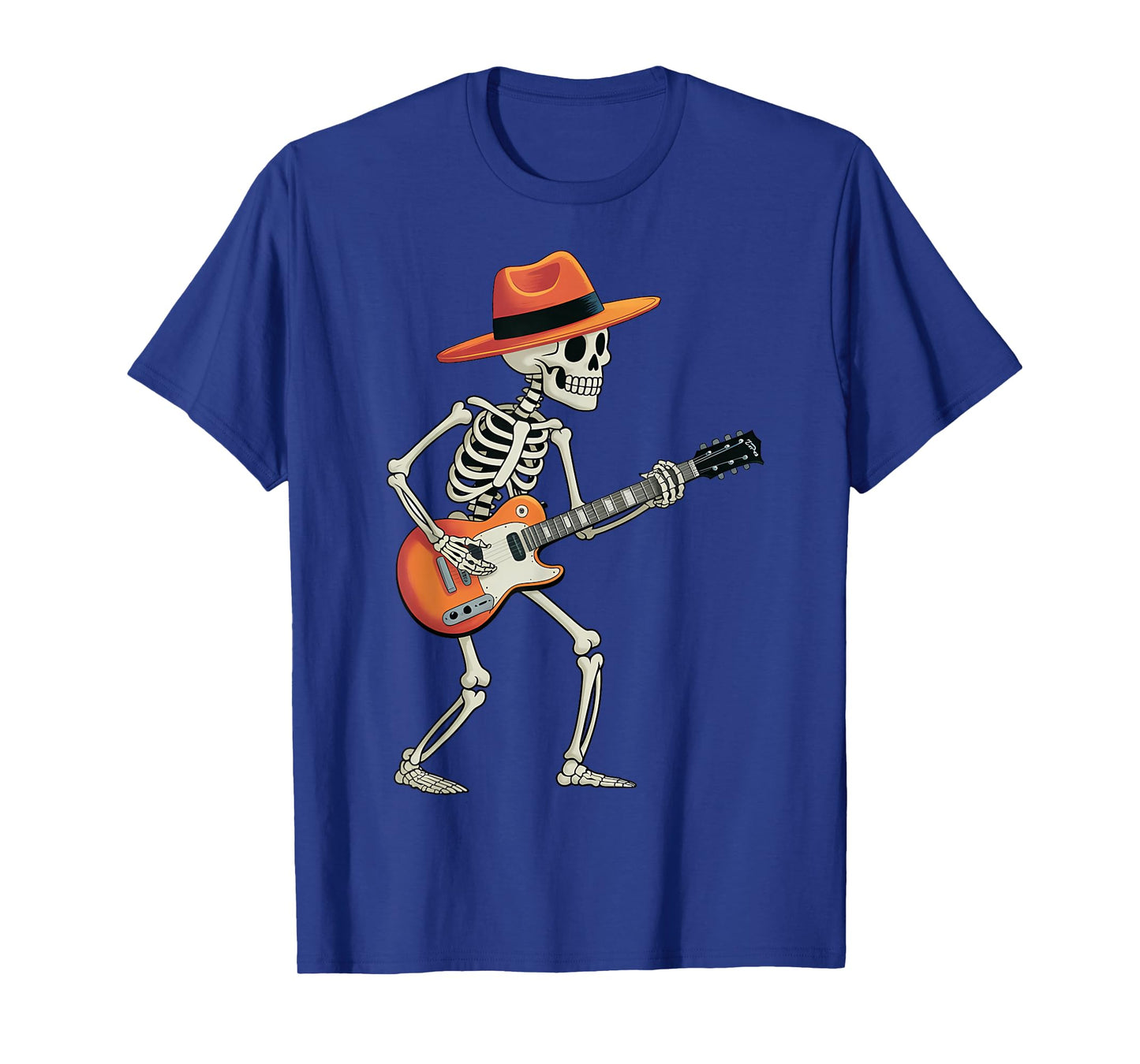 Bass Guitar Skeleton Rocker Guitarist Men Kid Boy Halloween T-Shirt