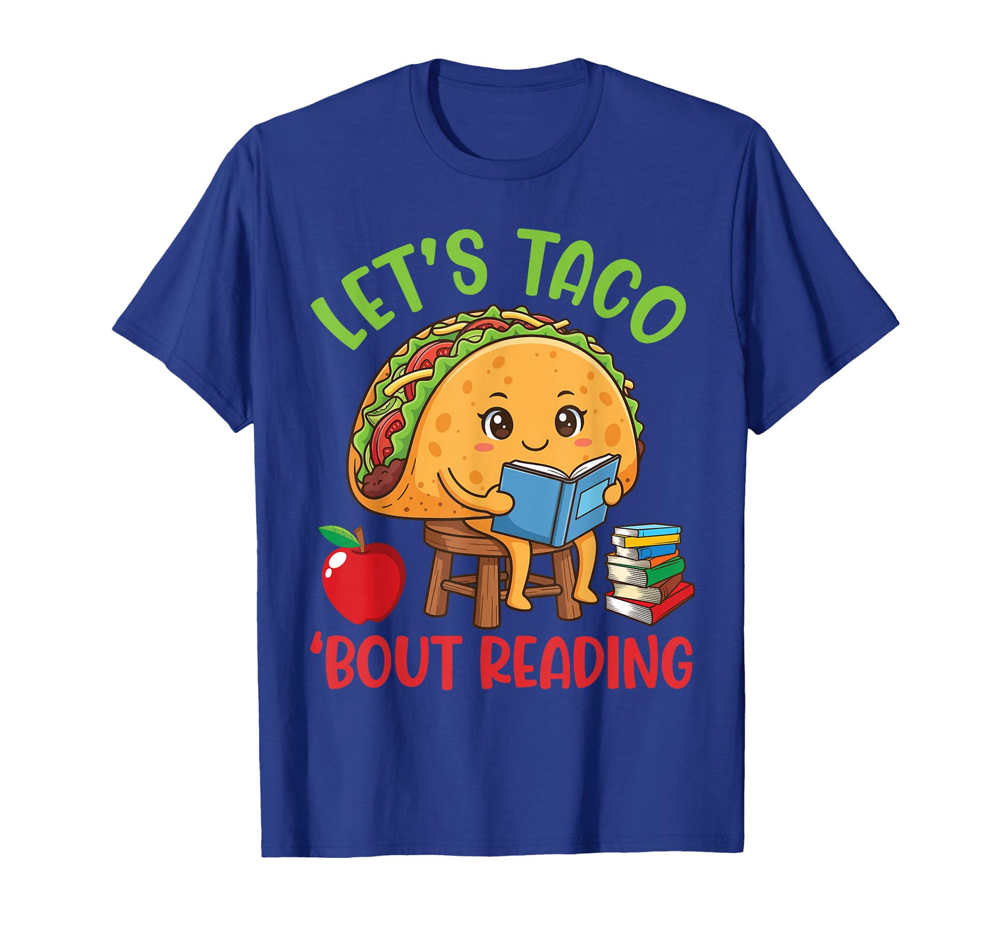Cute Taco Reader and Books Letβs Taco Bout Reading Halloween T-Shirt