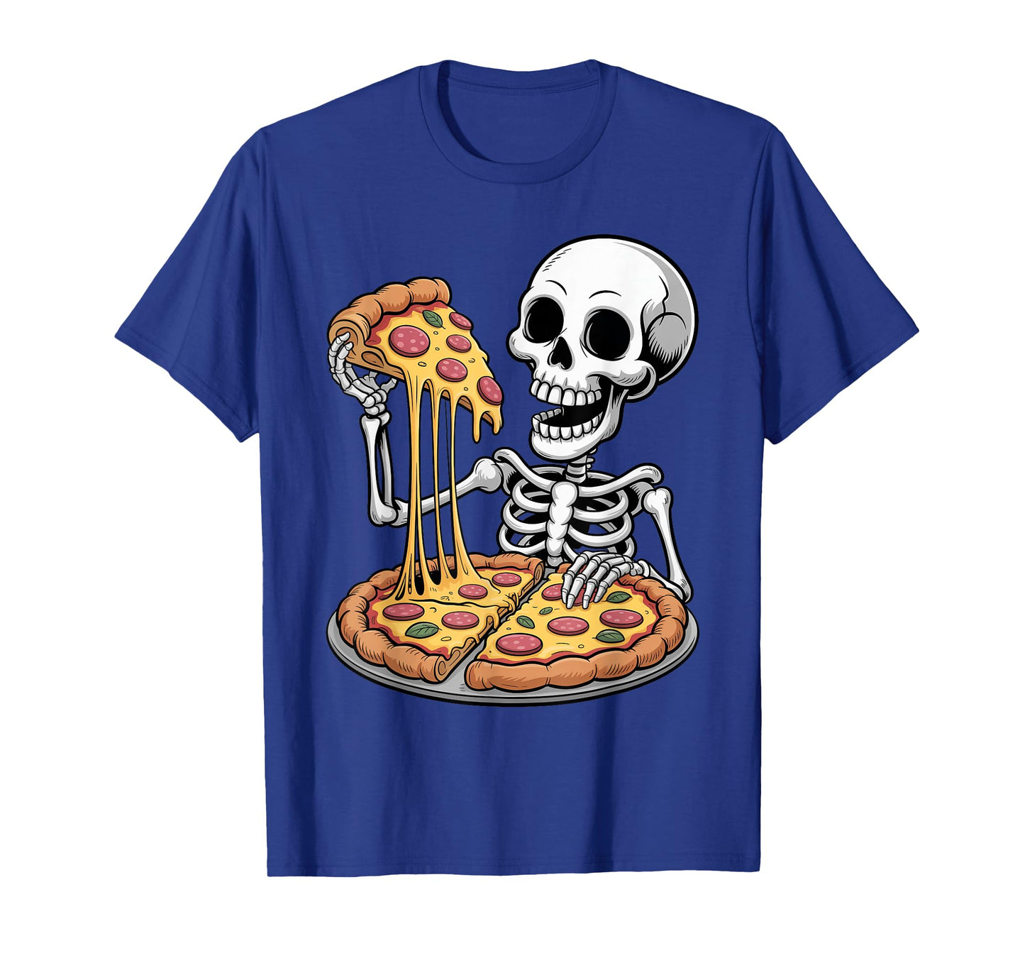 Halloween Skeleton Eating Pizza Toddler Kids Trick or Treat T-Shirt
