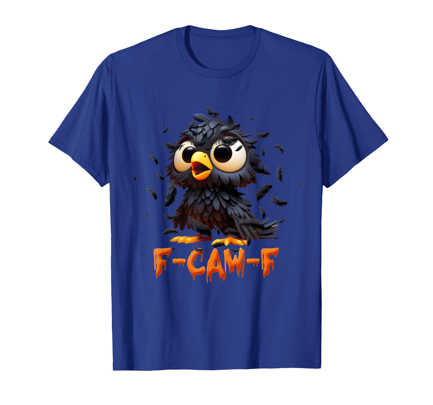 Crow Bird Flock Feathers Dark Raven Halloween F-Caw-F T-Shirt