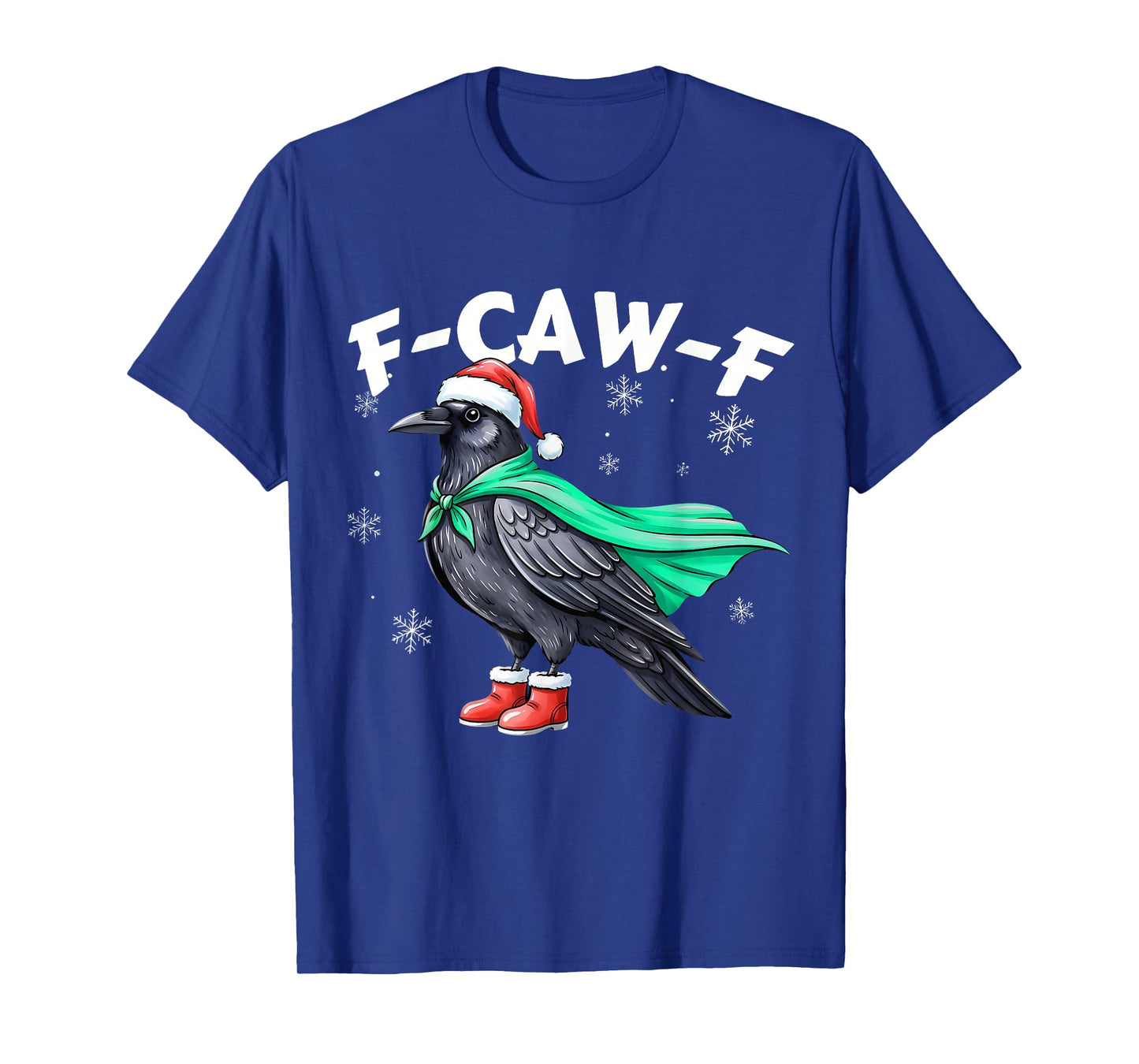 F-Caw-F Black Crow Bird Retro Vintage Christmas T-Shirt