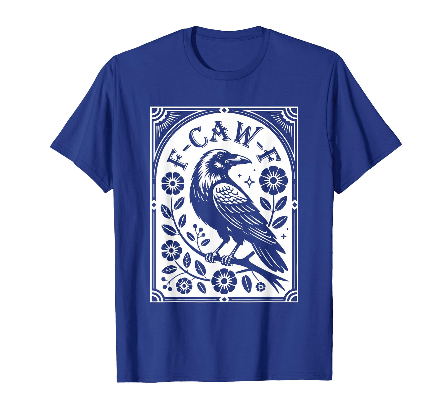 F-Caw-F Raven with Flowers T-Shirt