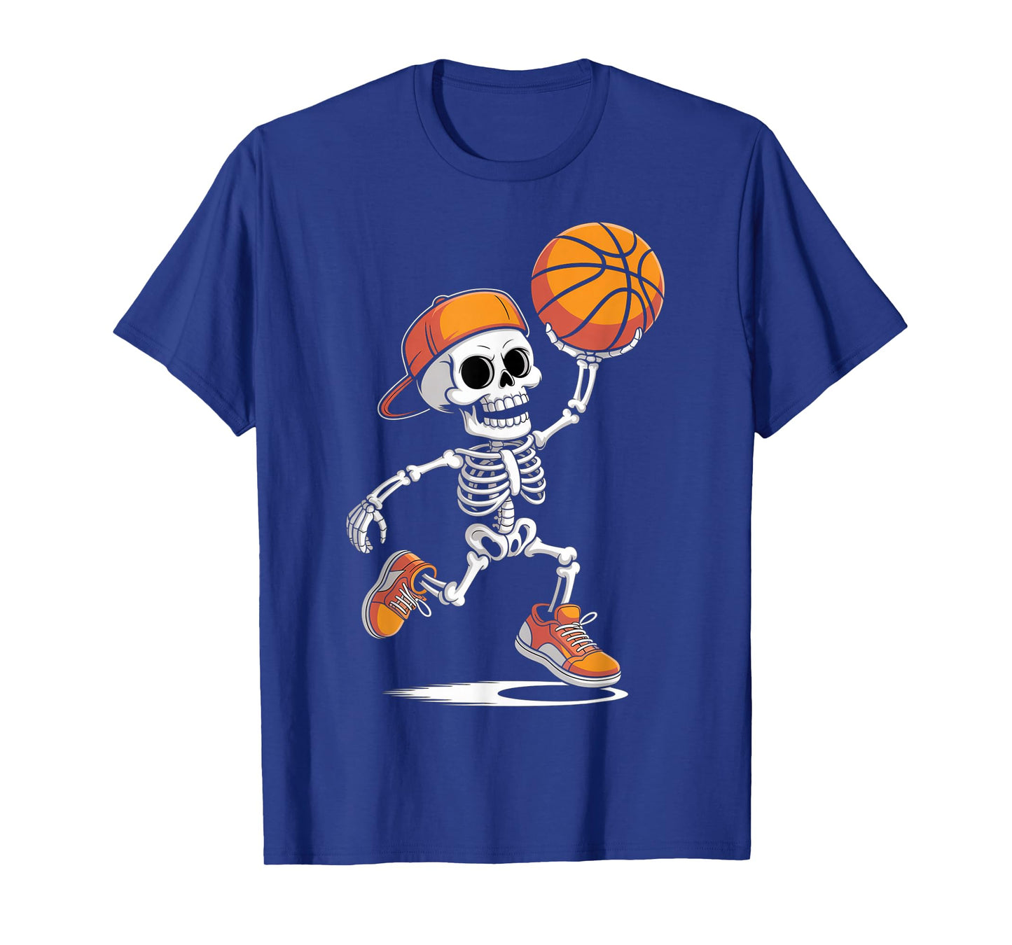 Halloween Skeleton Funny Basketball Shirt for Teens Boys Men T-Shirt