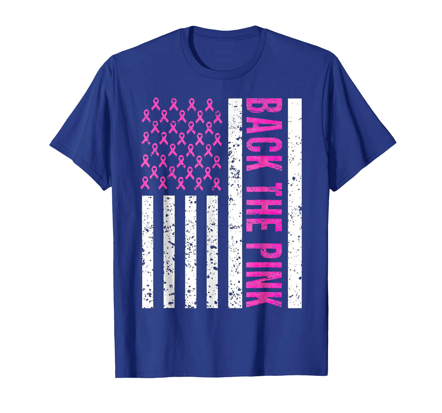 Back The Pink Breast Cancer Awareness Flag T-Shirt