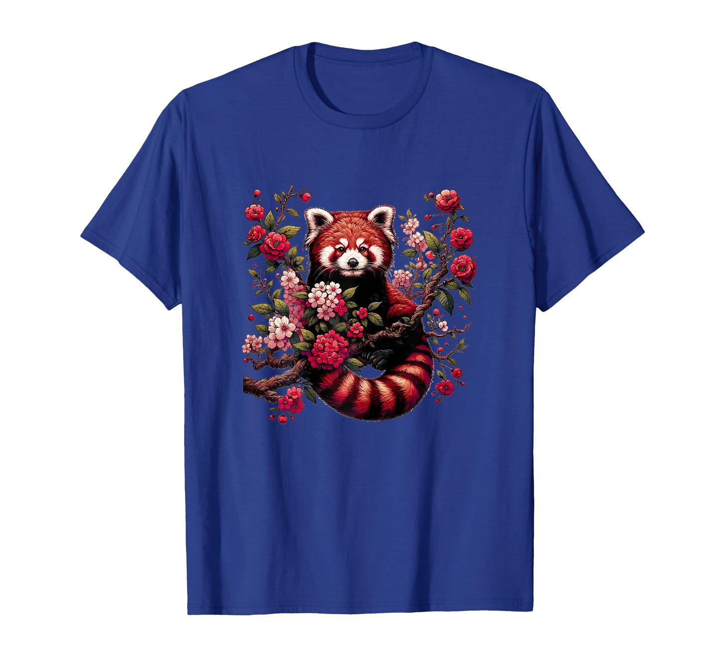 Red Panda Japanese Cherry Blossom Flower T-Shirt