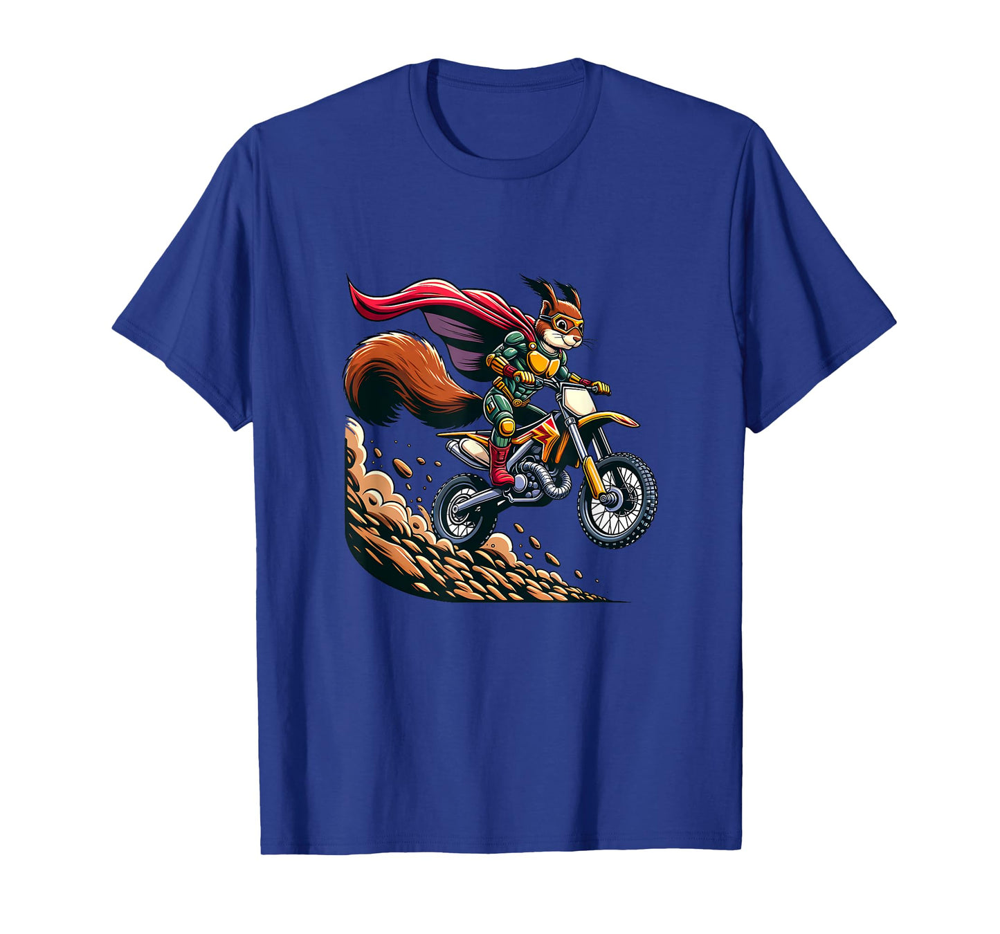 Superhero Squirrel on Motorcycle Cape Journey T-Shirt