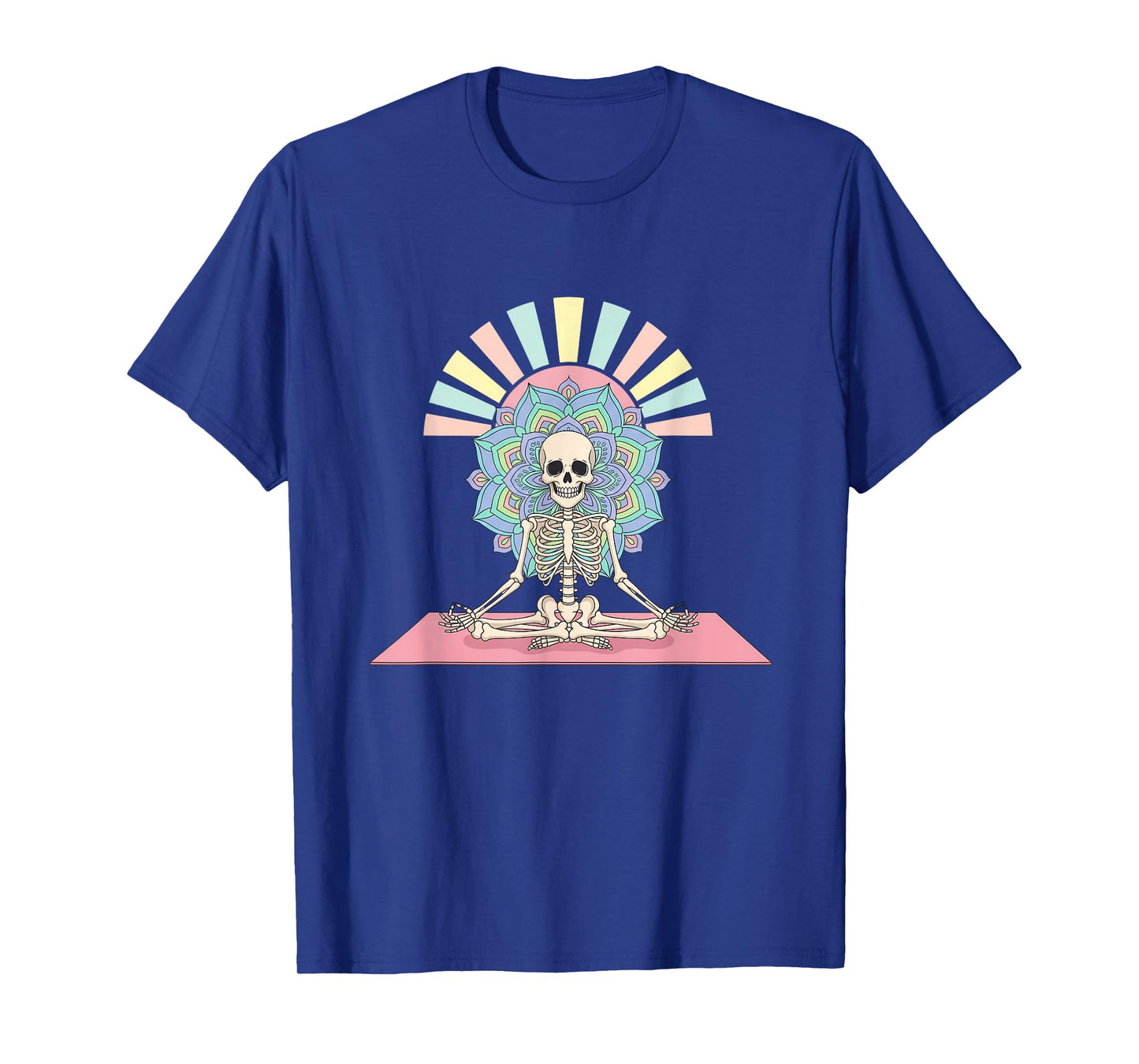 Skeleton Yoga Lotus with Mandala T-Shirt