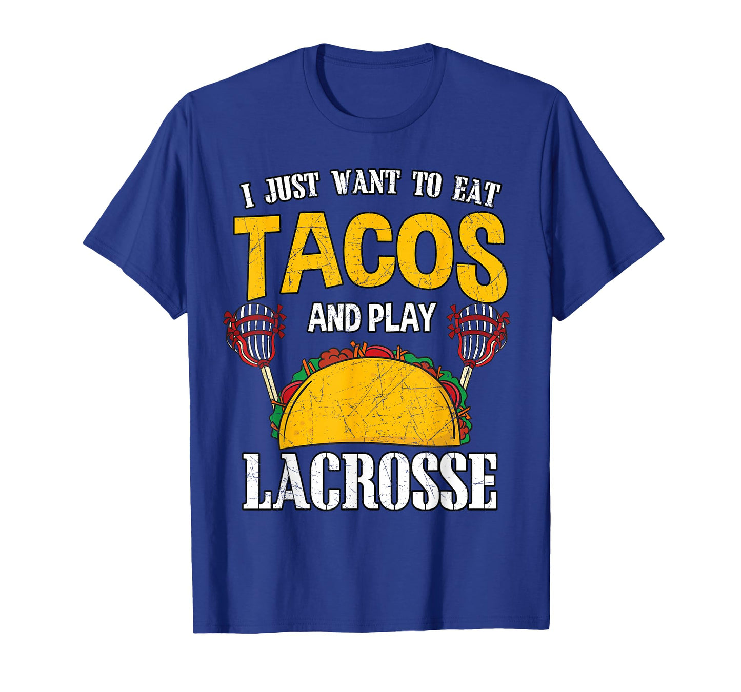 Tacos and Lacrosse Shirt Lax Player Gift Idea Cinco de Mayo T-Shirt