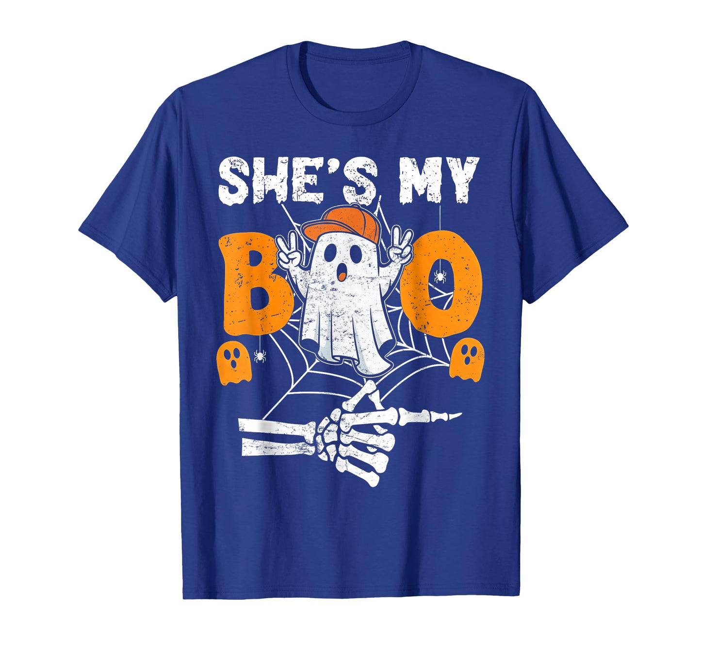 Sheβs My Boo Ghost Matching Couple Halloween Costume T-Shirt