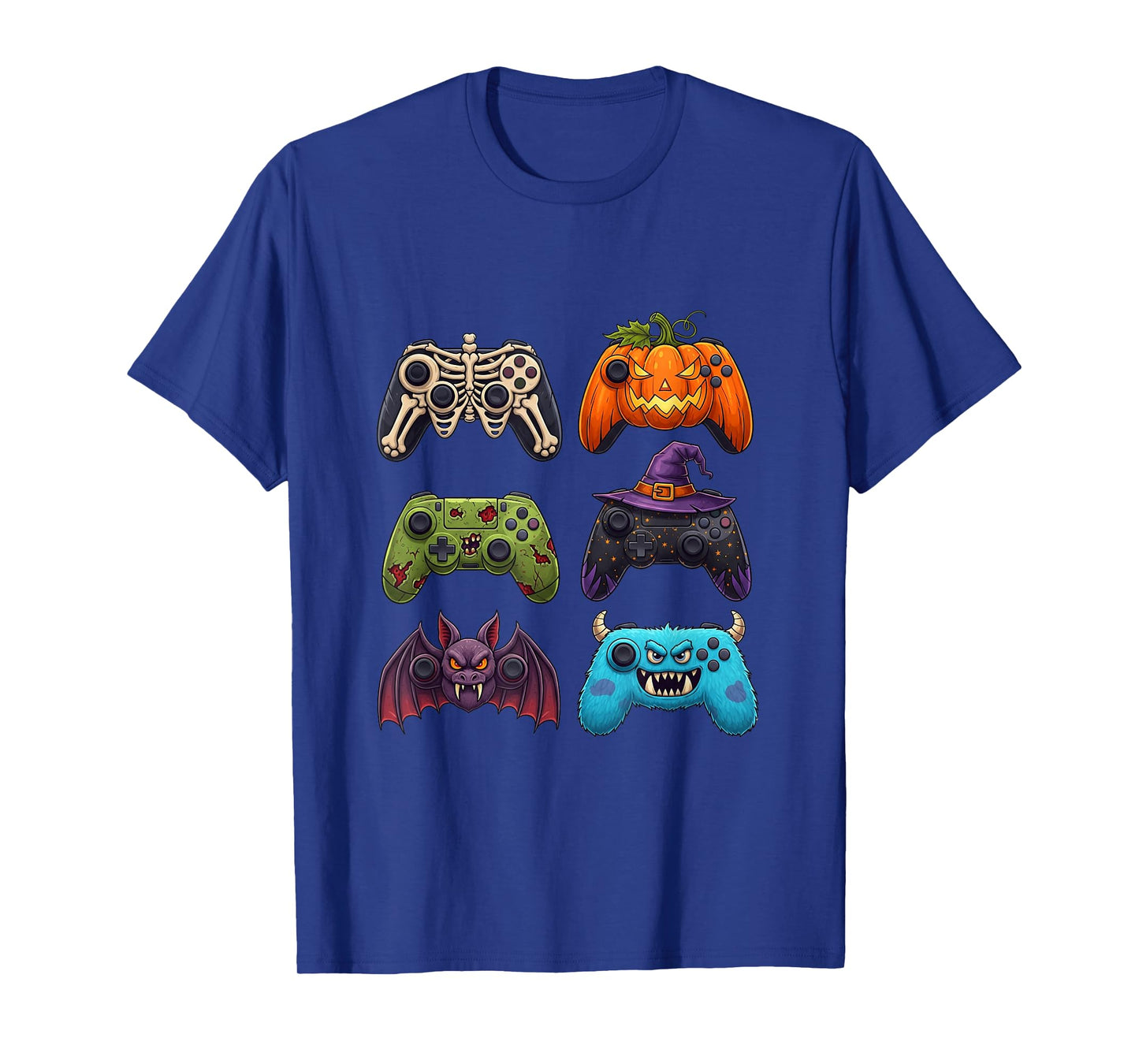 Halloween Skeleton Zombie Gaming Controllers Mummy Boys Kids T-Shirt