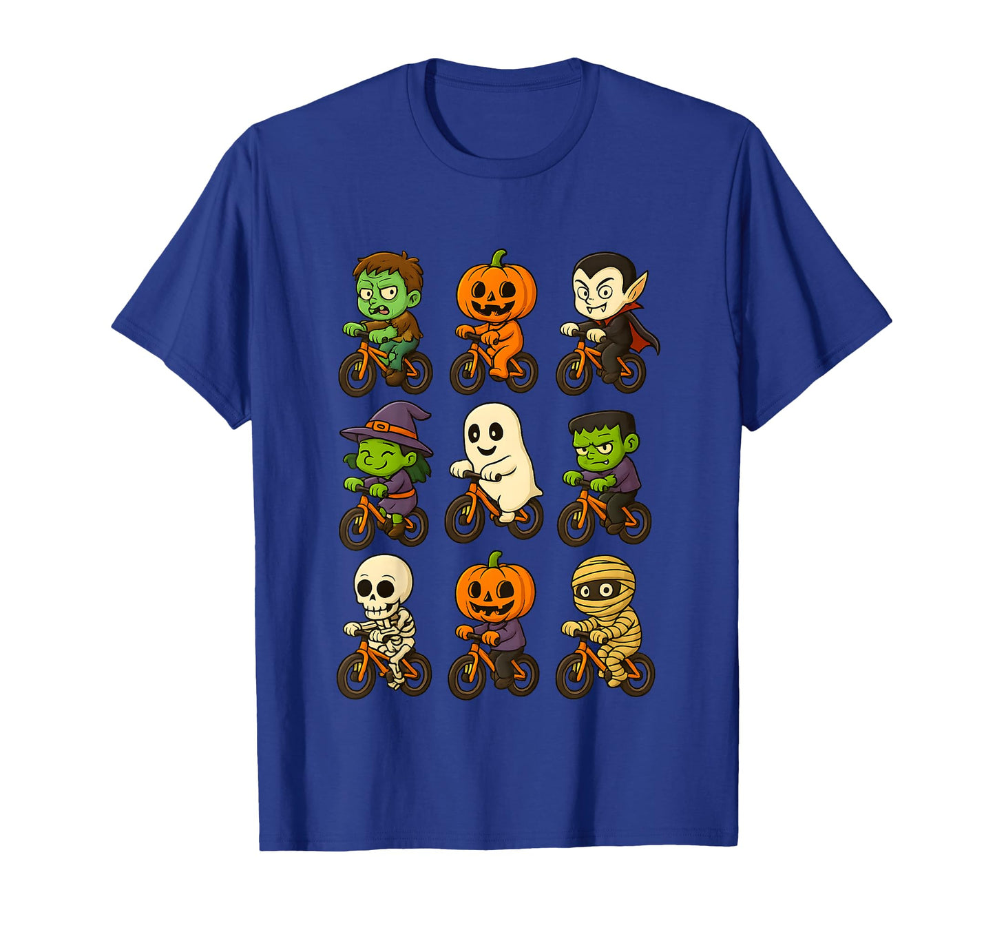 Funny Halloween Monsters Riding Bikes Costume Toddlers T-Shirt