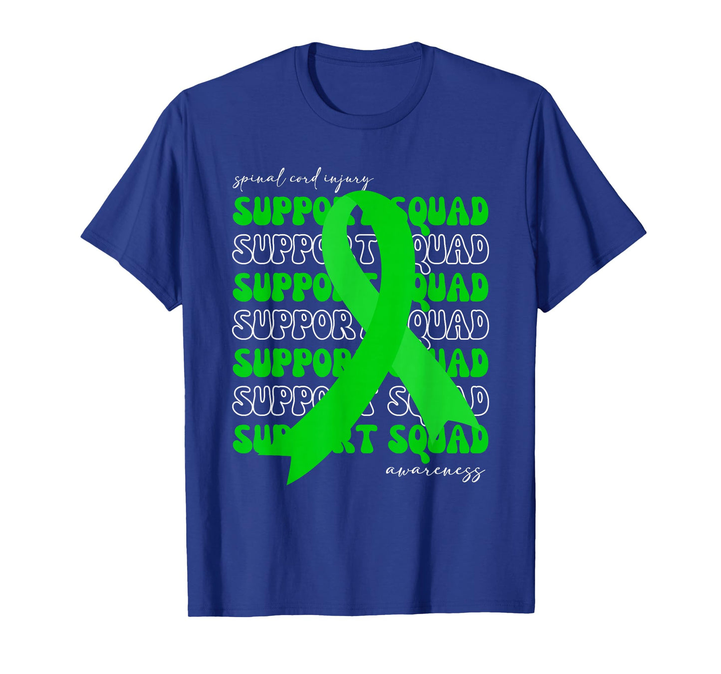 Support Squad Spinal Cord Injury Awareness Ribbon Fighter T-Shirt