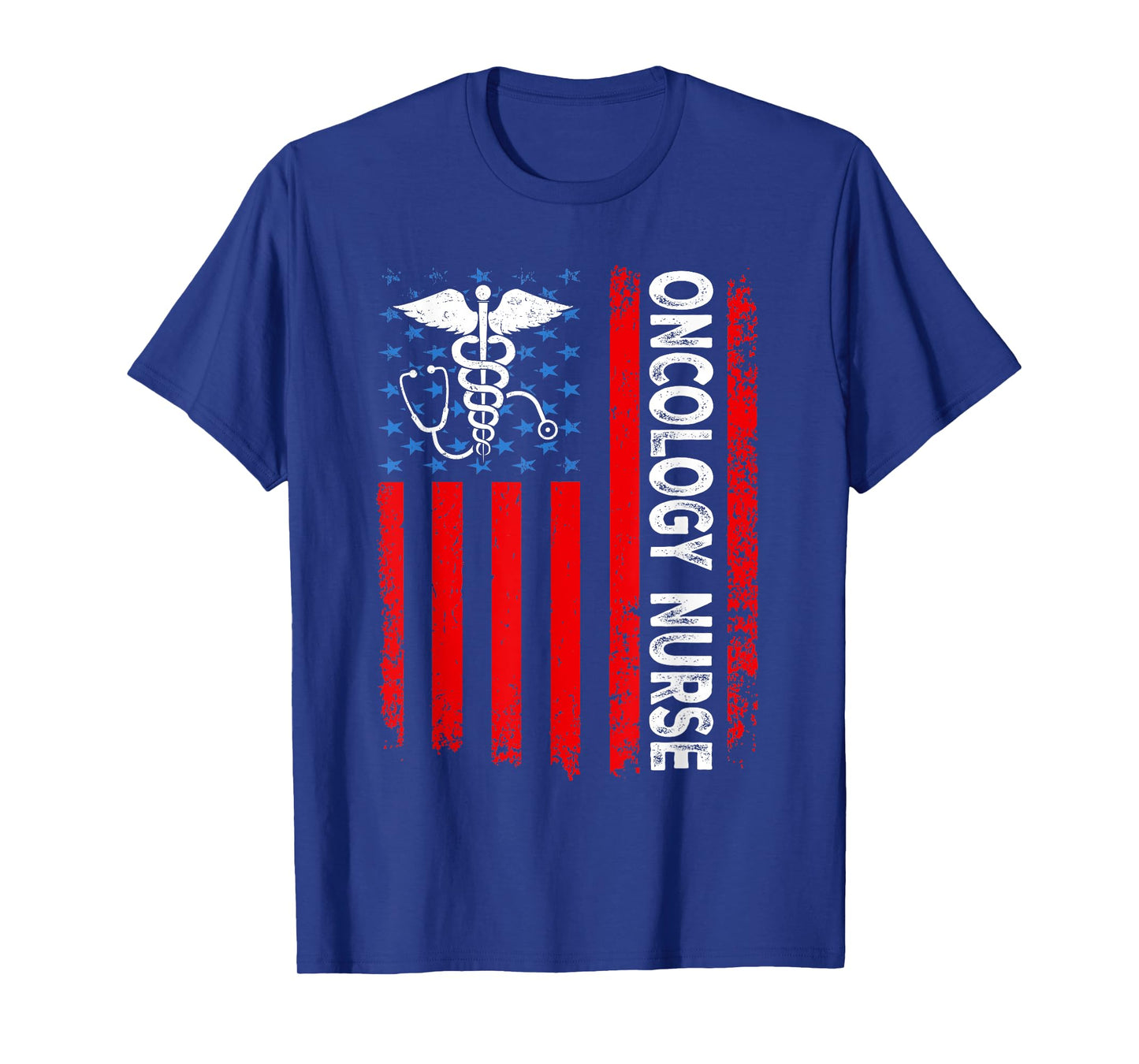 Oncology Nurse American Flag Patriotic Oncology 4th of July T-Shirt for Women Men