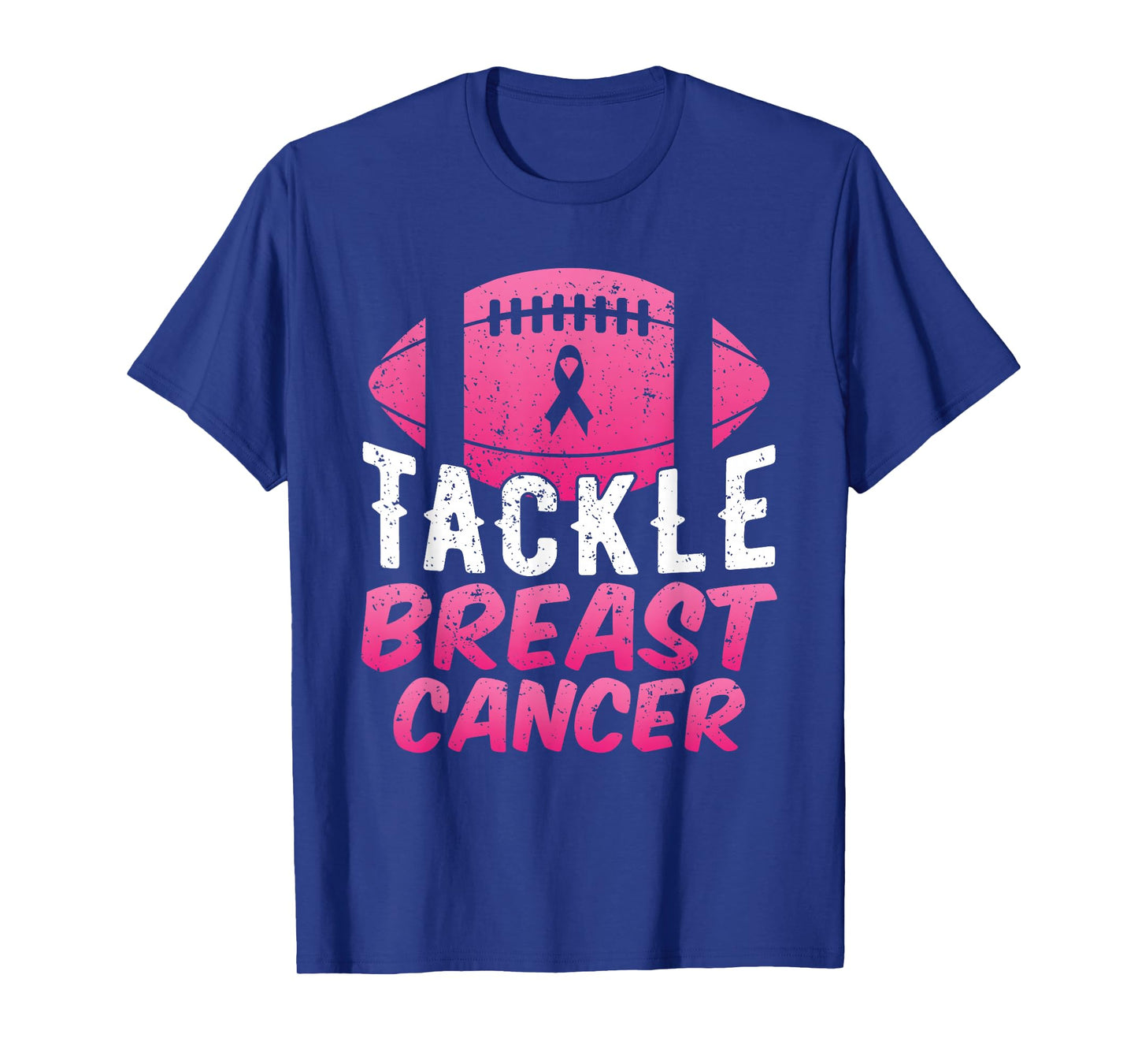 Tackle Breast Cancer Football Pink Ball Ribbon Awareness T-Shirt