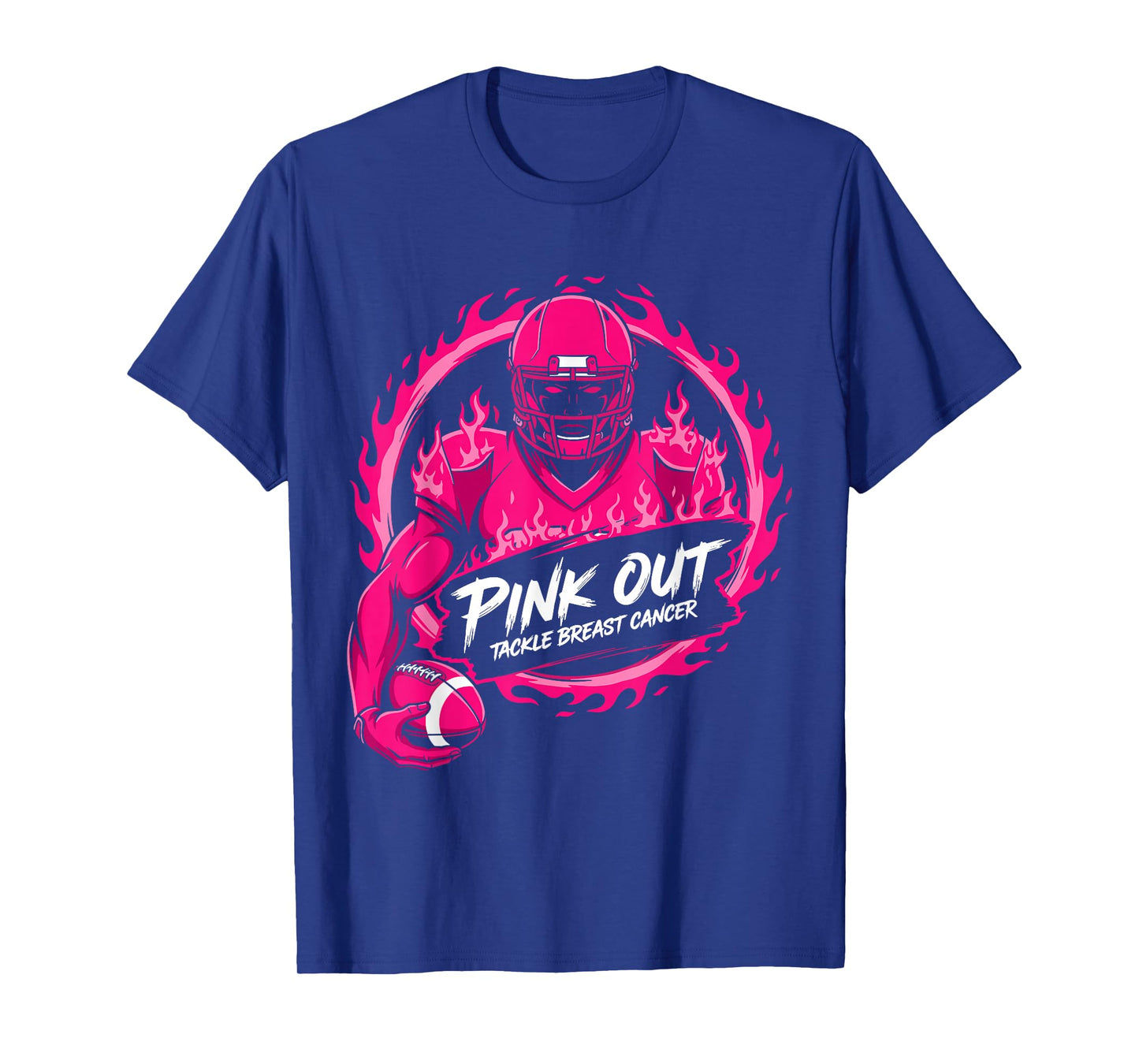 Tackle Football Breast Cancer Awareness Pink Out Boys Kids T-Shirt
