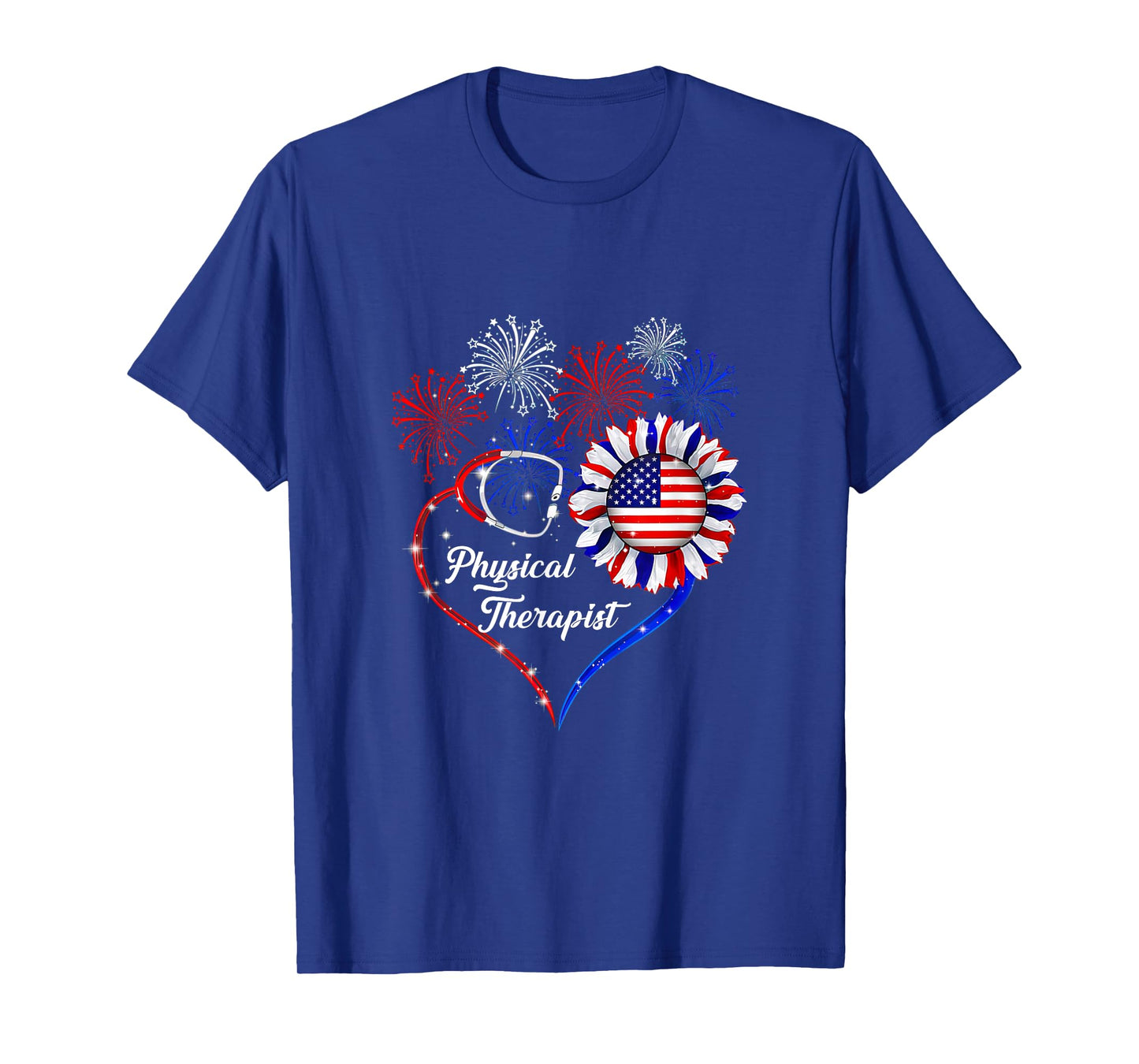 Patriotic Physical Therapist 4th Of July American Flag T-Shirt