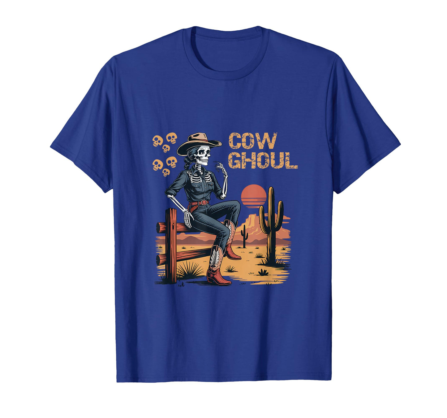 Cowgirl Skeleton Shirt for Halloween Funny Cow Ghoul T-Shirt