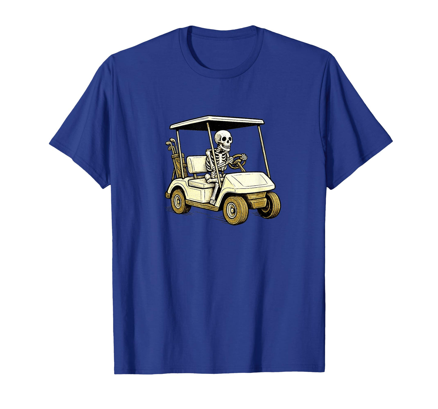 Skeleton Driving Golfcart - Golf Golfer Golfing Course T-Shirt