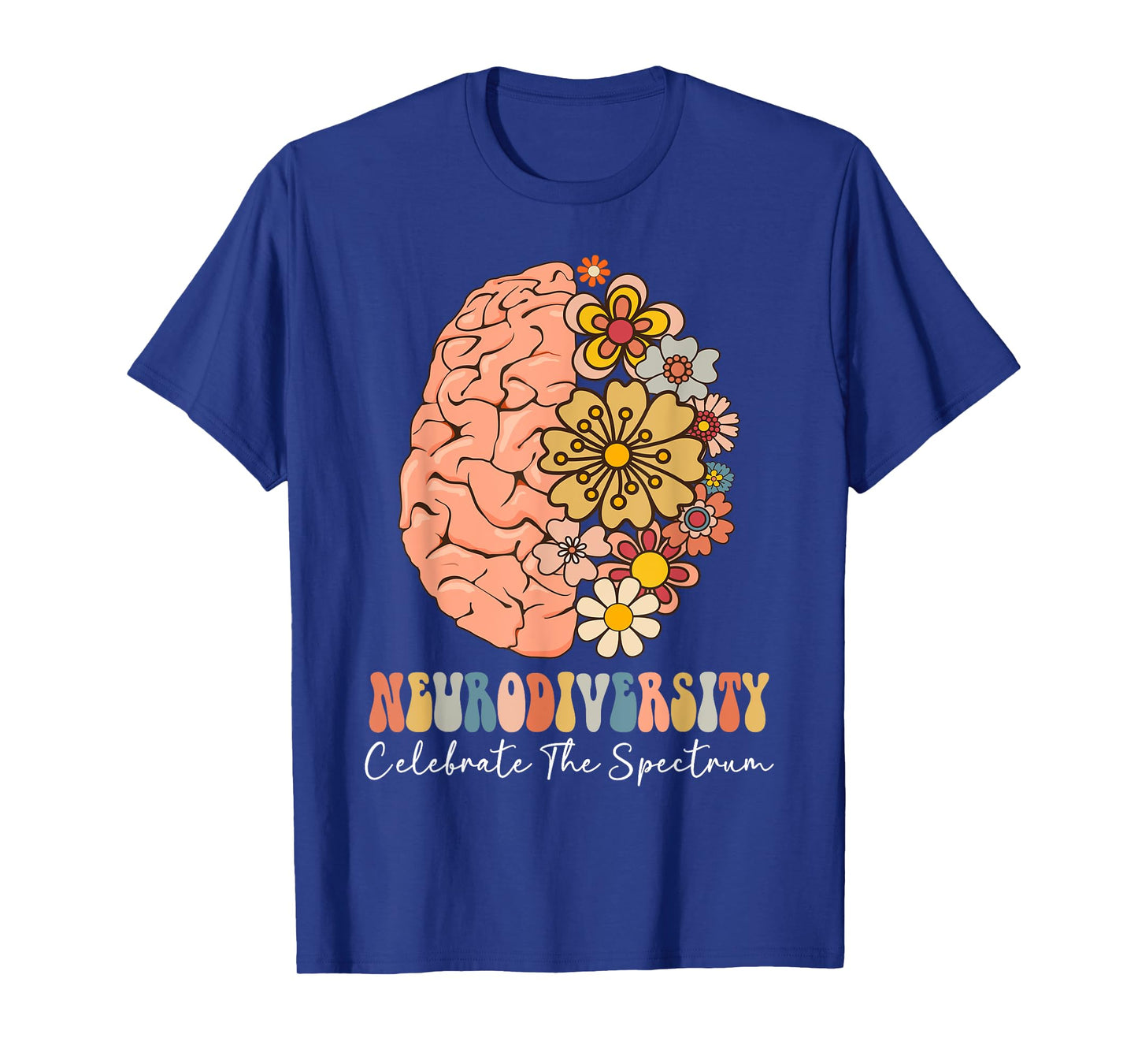 Neurodiversity celebrate the spectrum Brain Autism Awareness T-Shirt