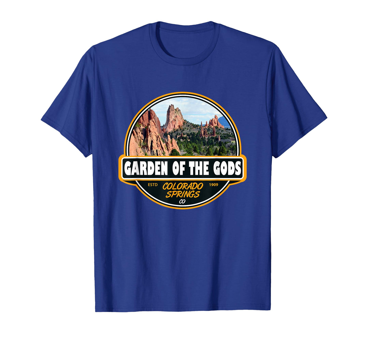 Garden of the Gods Colorado Springs Travel Art Emblem T-Shirt