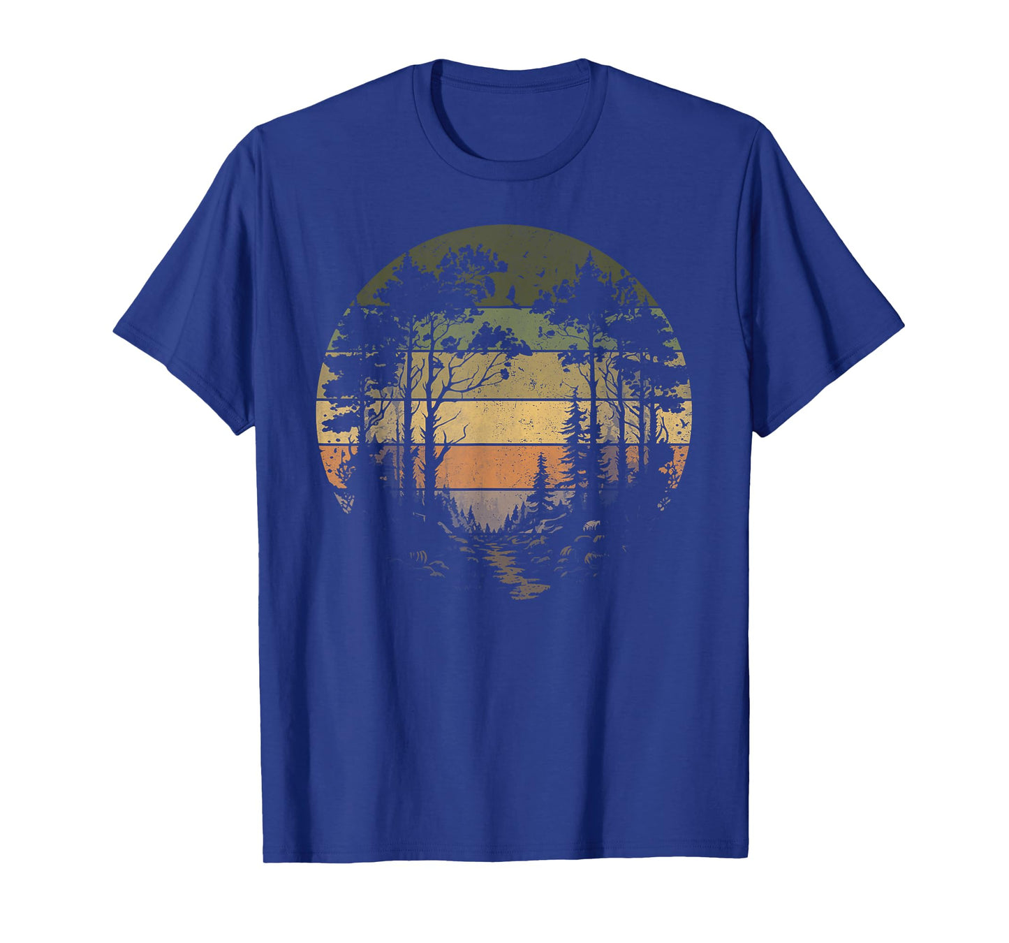 Trees Wildlife Nature Vintage Retro Forest Man Woman Girl T-Shirt