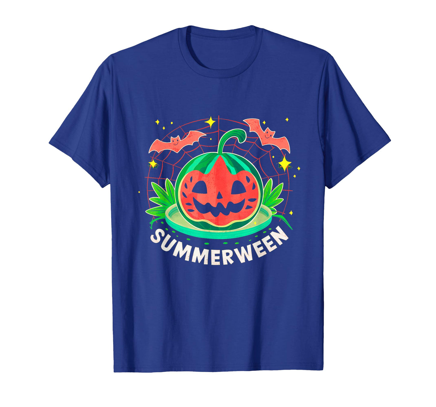 Summerween Summer Halloween Watermelon Pumpkin Vacation T-Shirt