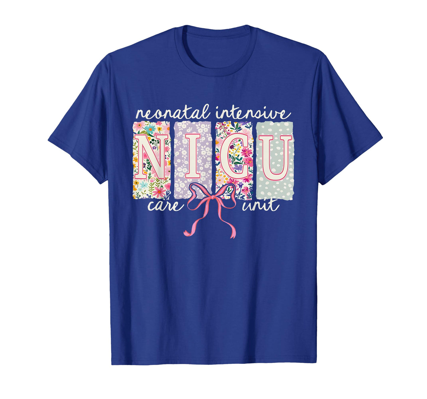 NICU Nurse Floral Nurse Neonatal Intensive Care Unit T-Shirt