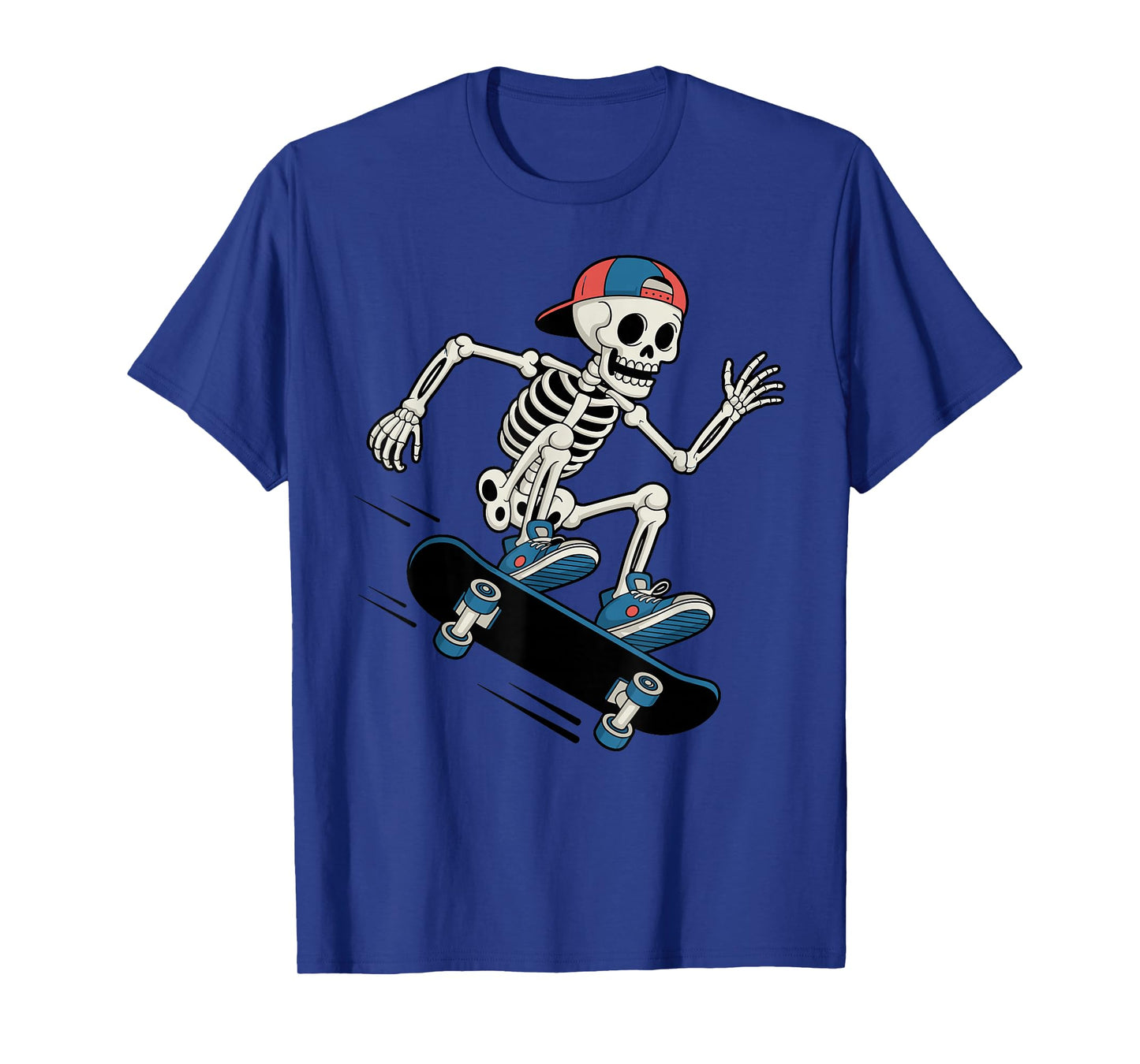 Skateboard Retro Skeleton Skater Halloween T-Shirt