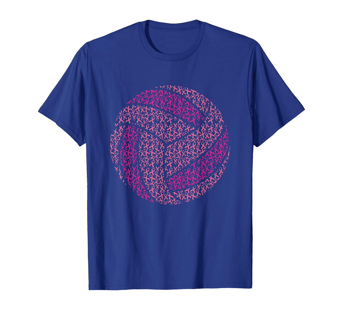 Pink Out Breast Cancer Awareness Pink Ribbon Volleyball Ball T-Shirt