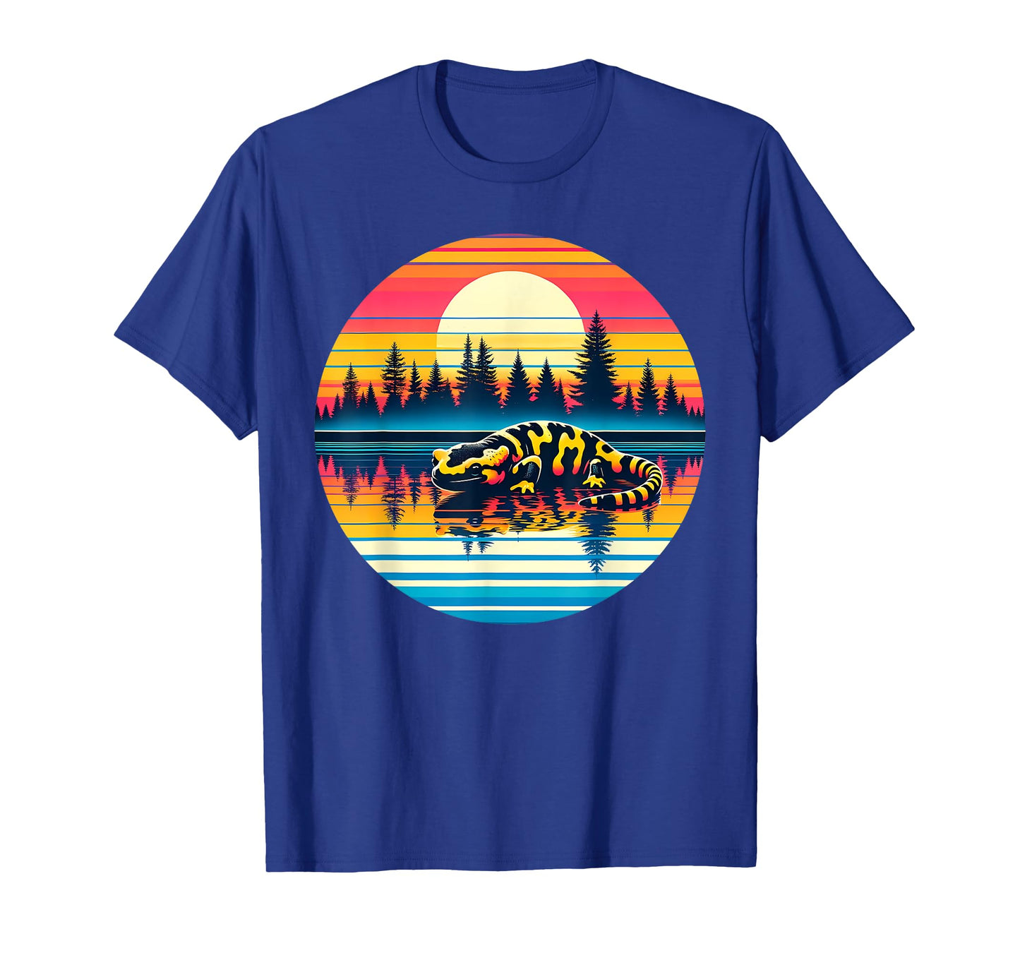 Tiger Salamander Sunset Retro Style Vintage 80s 70s Birthday T-Shirt