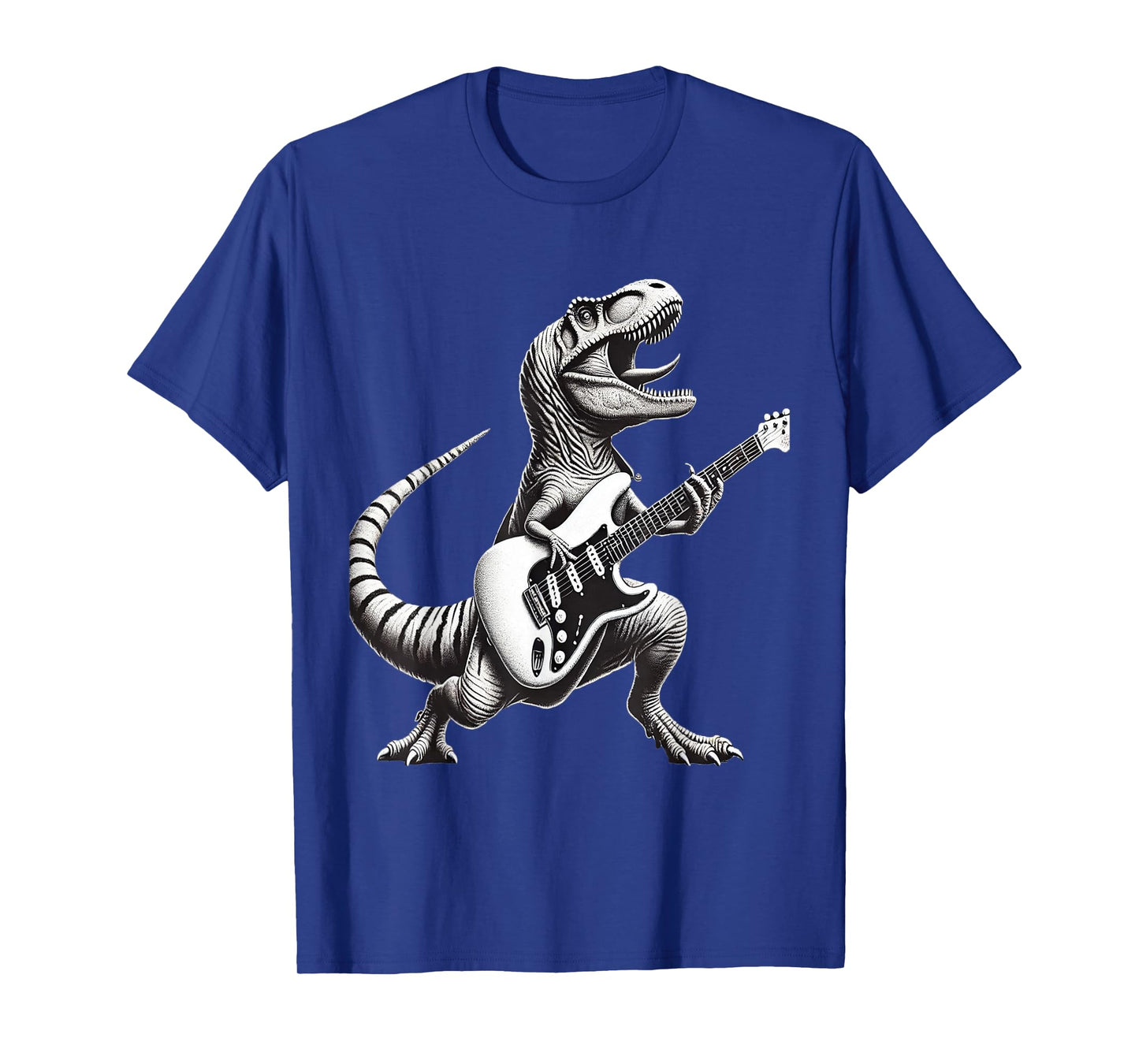 Rock T Rex Dinosaur Playing Guitar T-Shirt