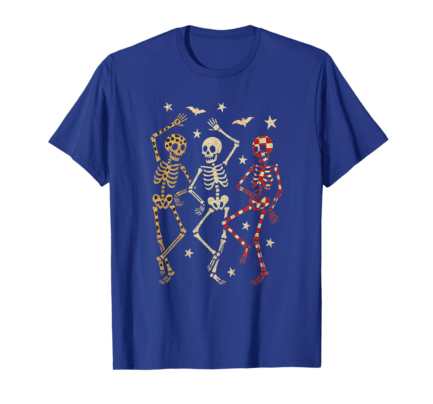 Funny Skeletons Dancing Halloween, Leopard Checker Cherry T-Shirt