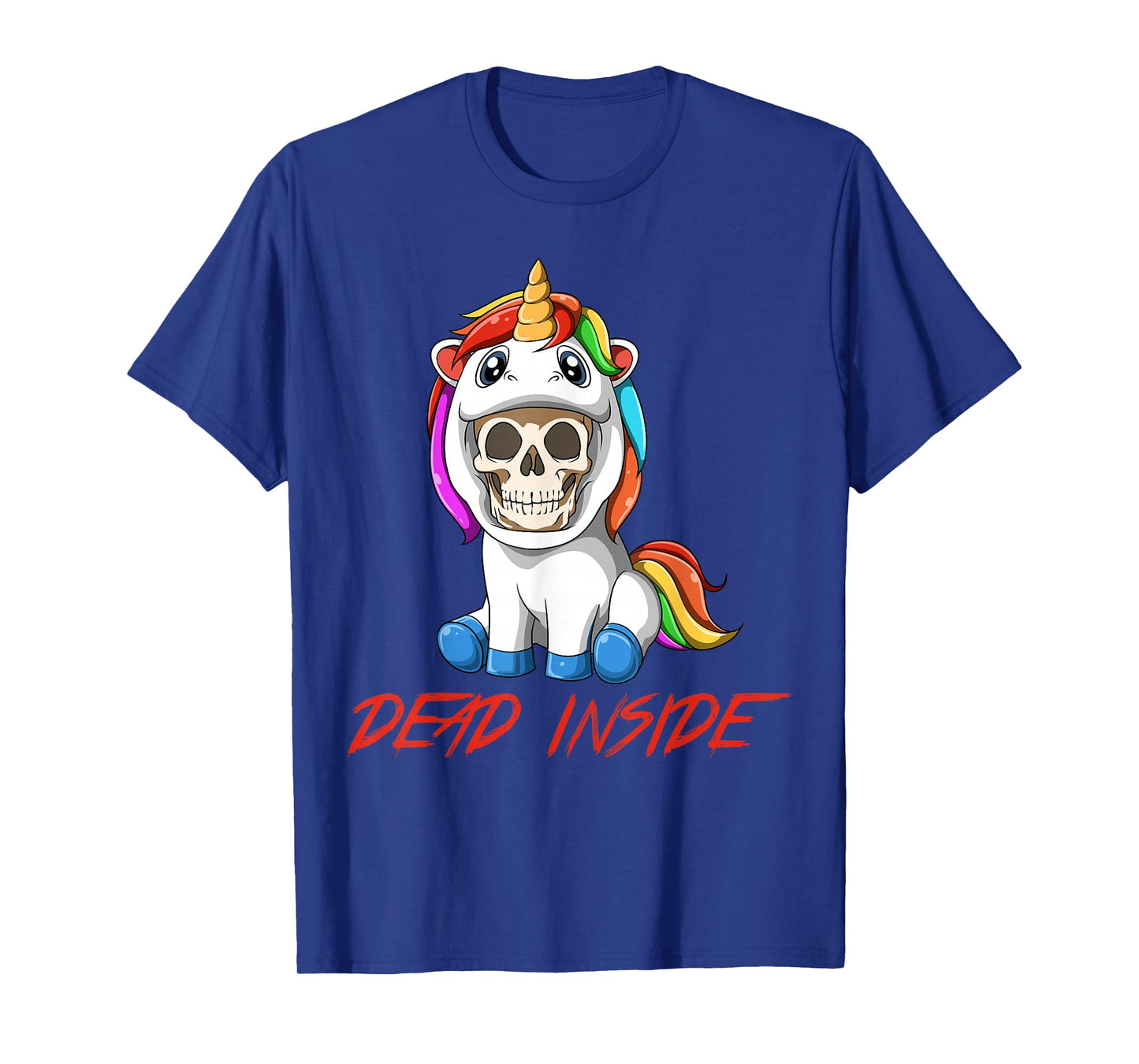 Skeleton in Unicorn Outfit - Sarcastic Unicorn T-Shirt
