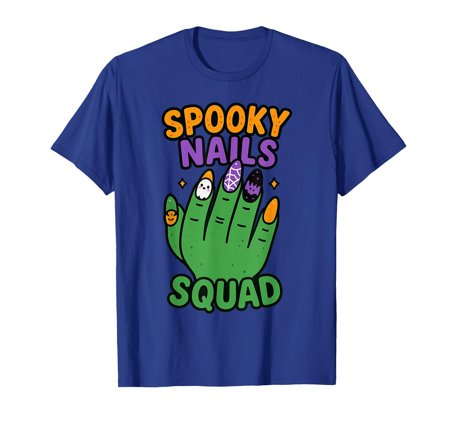 Spooky Nails Squad Halloween Costume Funny Nail Art T-Shirt