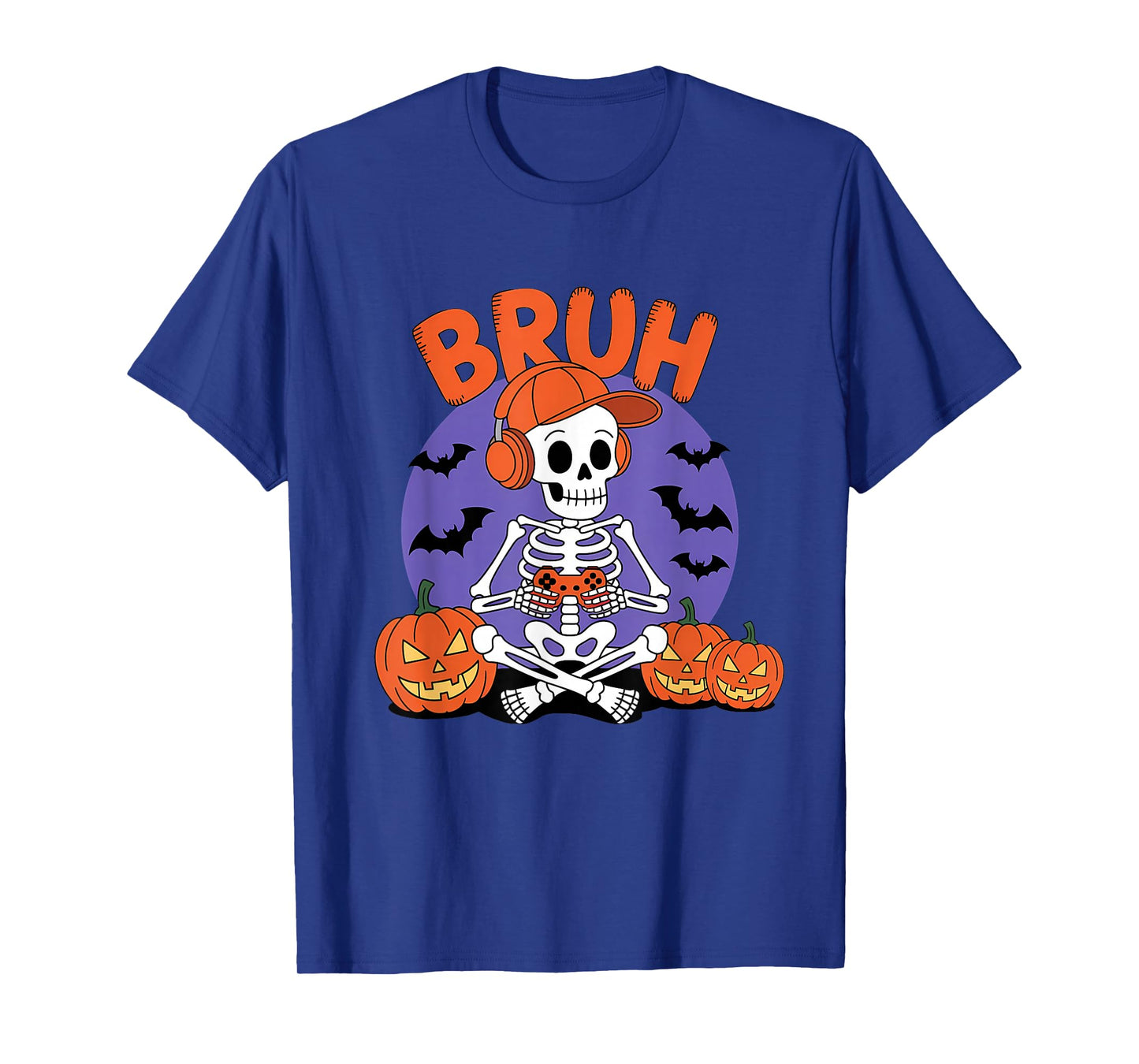 Halloween Skeleton Video Gaming Gamer Boys Men Youths Teens T-Shirt