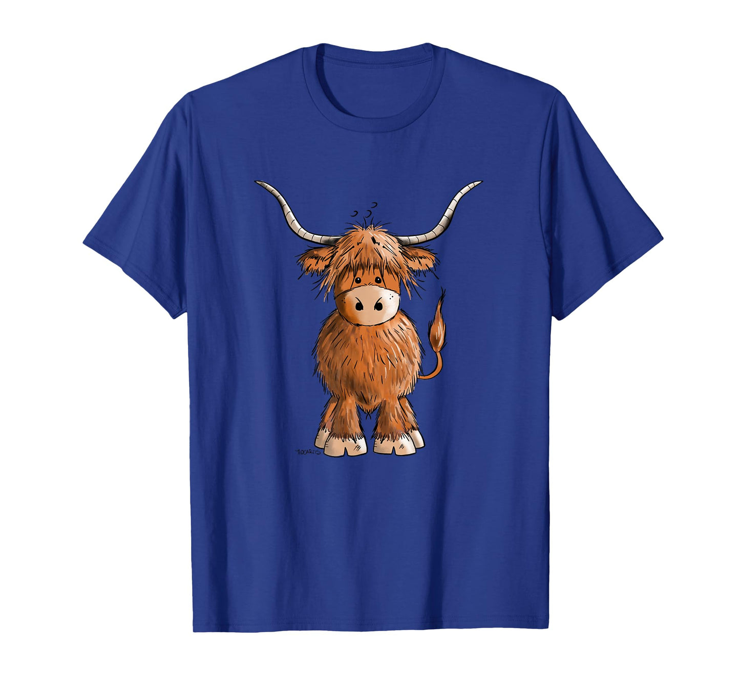 Cute Hairy Scottish Highland Cow For Women Men Kids T-Shirt