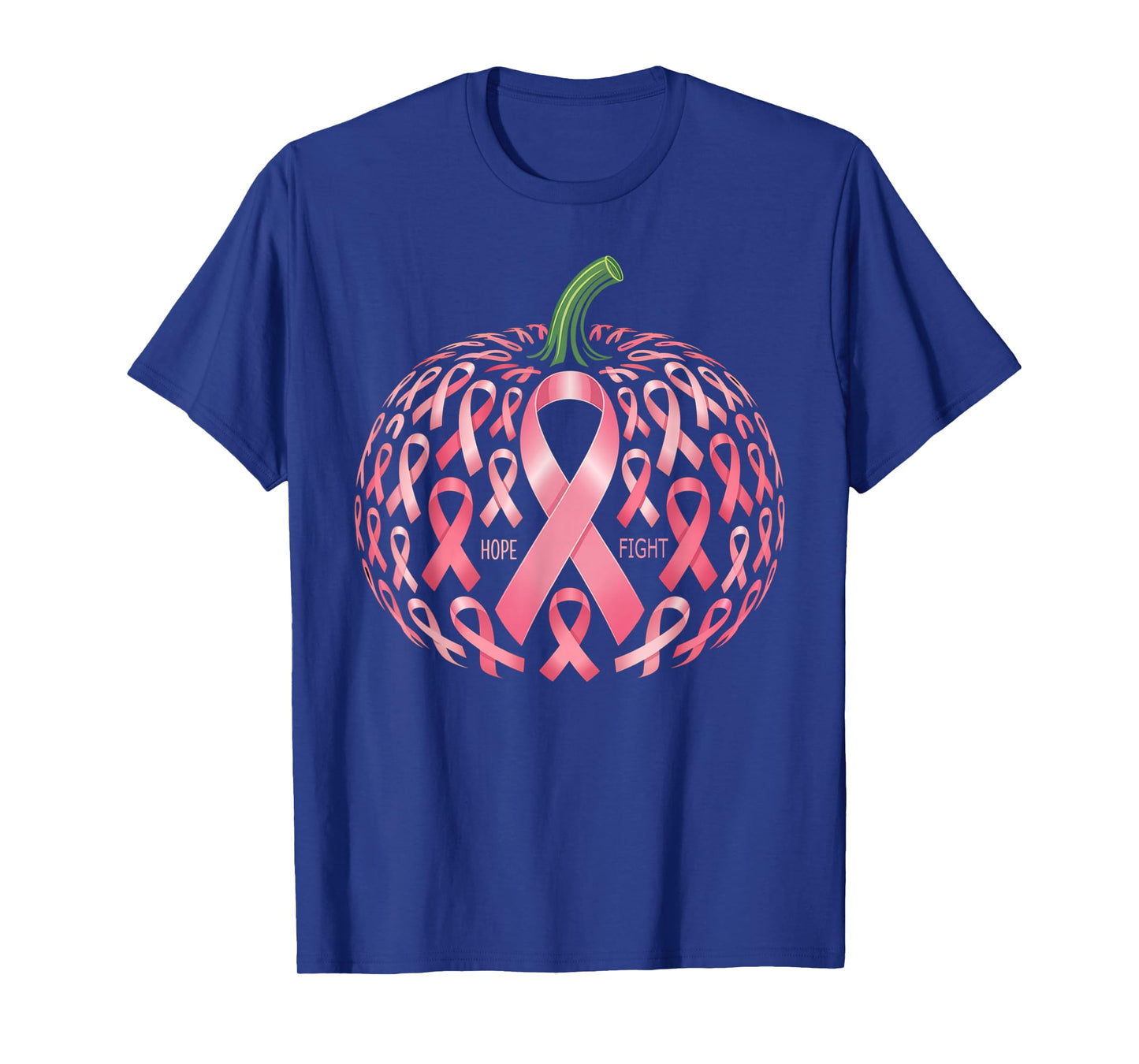 Halloween Pink Ribbon Pumpkin Breast Cancer Awareness T-Shirt