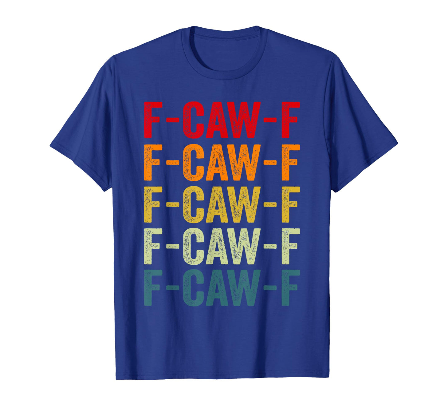 F-CAW-F Retro Stacked Text Pattern T-Shirt