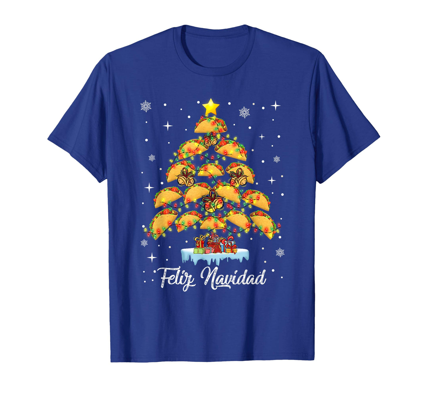 Oh Taco Christmas Tree Feliz Navidad Christmas Tacos T-Shirt