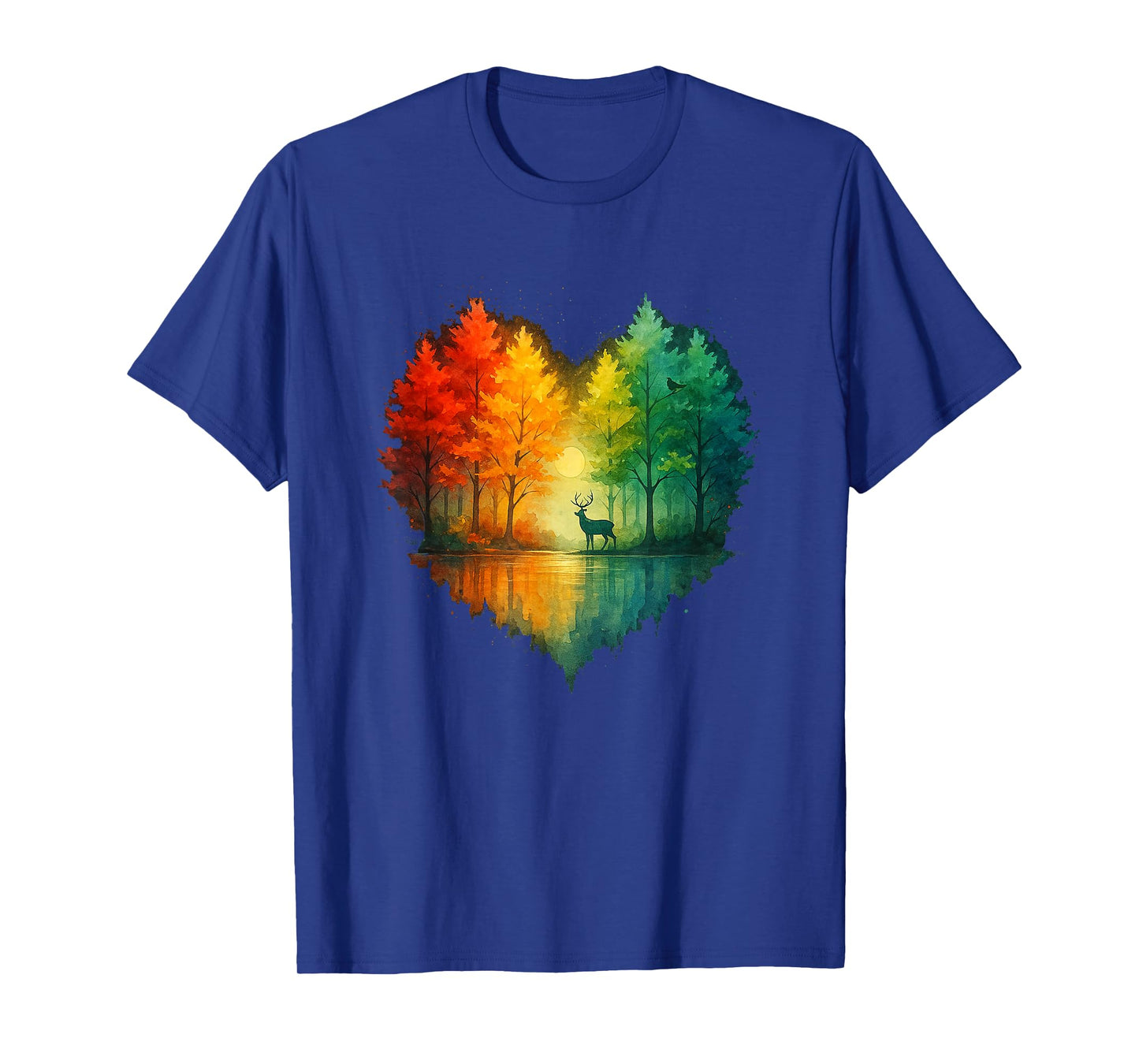 Outdoor Wildlife Astract Nature Reflection Forest Trees T-Shirt