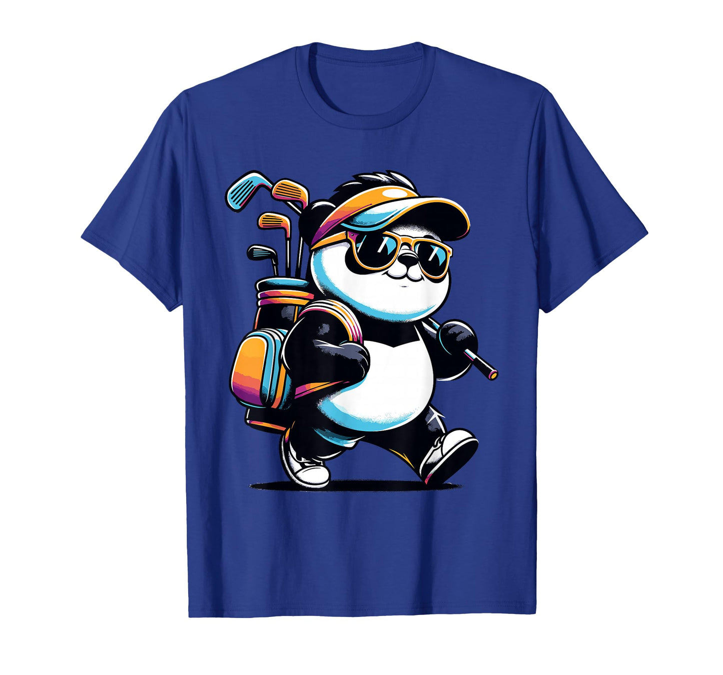 Golf Novelty Panda Golfing Men Women Kids Funny Golf T-Shirt