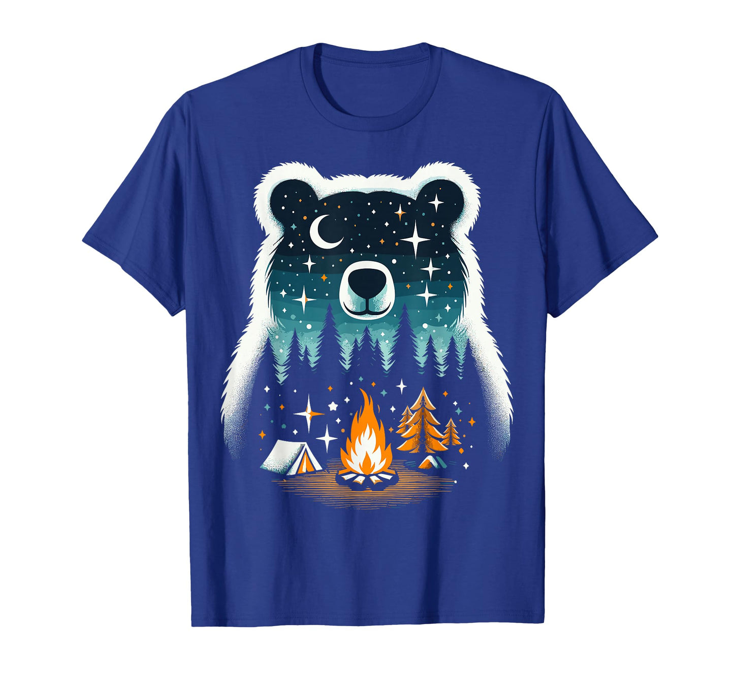 Retro Camping Bear Nature Forest Wildlife T-Shirt