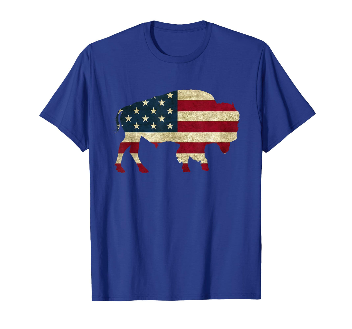 Vintage Buffalo American flag tshirt Bison Patriotic gift T-Shirt