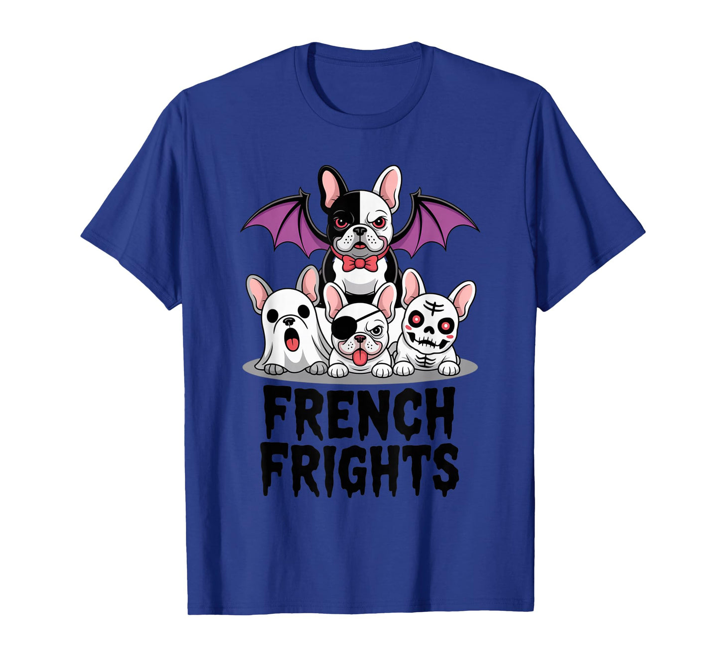 French Frights Bulldog Funny Halloween Outfit for Dog Lovers T-Shirt