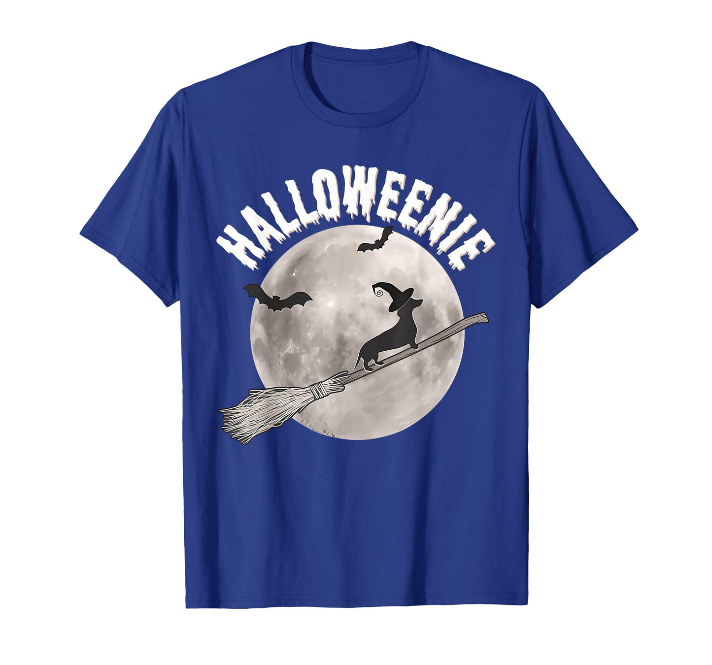 Retro Halloweenie Wiener Dog Spooky Season Halloween T-Shirt