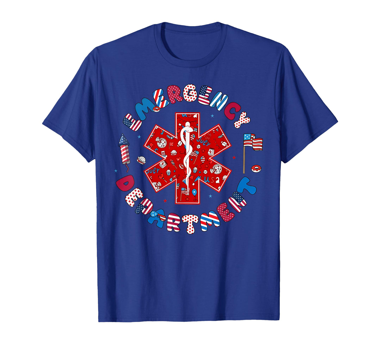 Emergency Department Funny Nurse 4th Of July T-Shirt