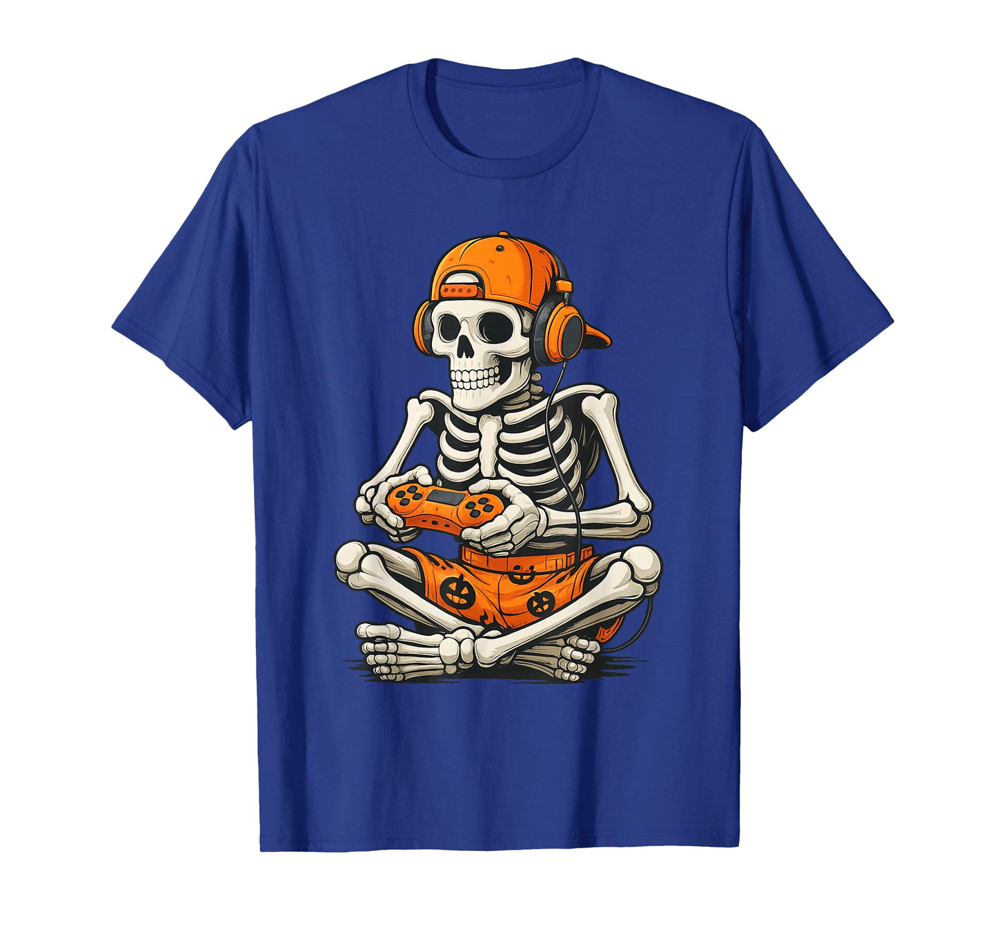Video Games Halloween Costume Gamer Kids Boys Skeleton T-Shirt