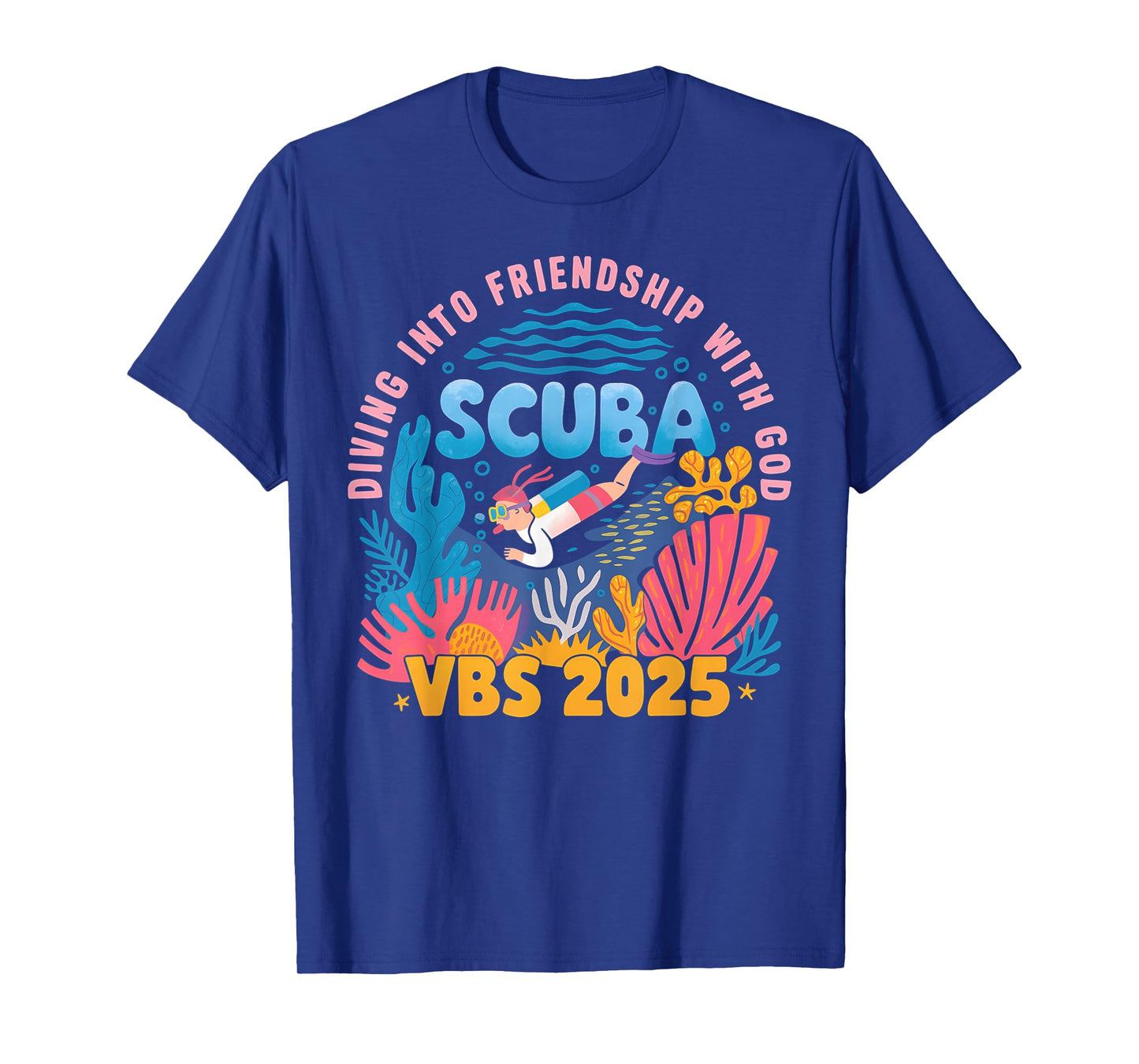 Diving Into Friendship With God Beach Scuba VBS 2025 T-Shirt