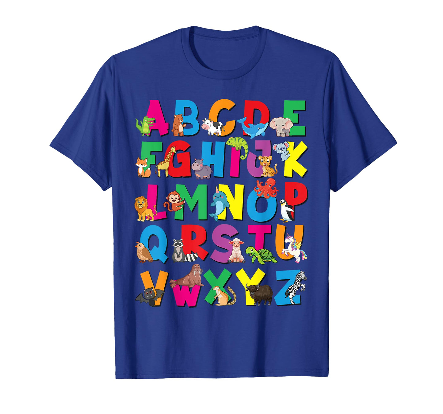 Alphabet Animals ABCs Zoo Kids Boys Girls Teacher T-Shirt