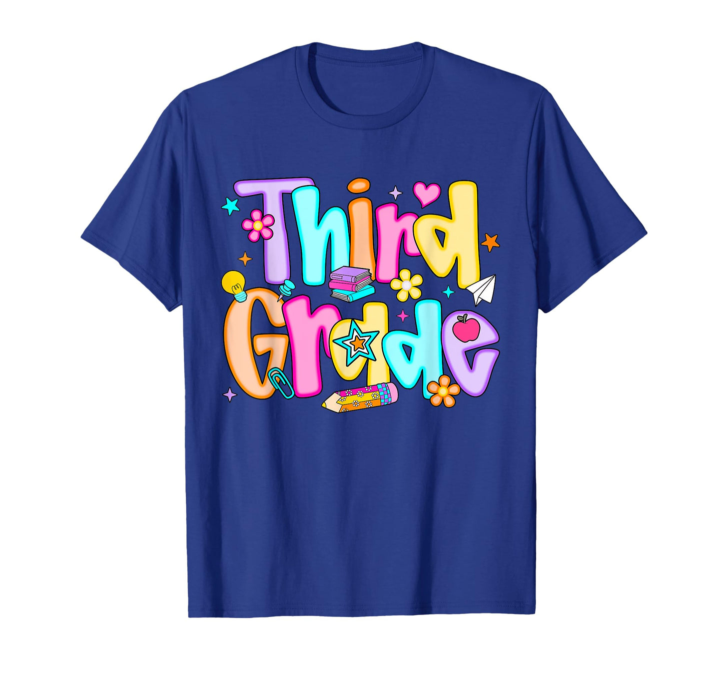 Preppy Third Grade Back To School 3rd Grade Teacher Girl Boy T-Shirt
